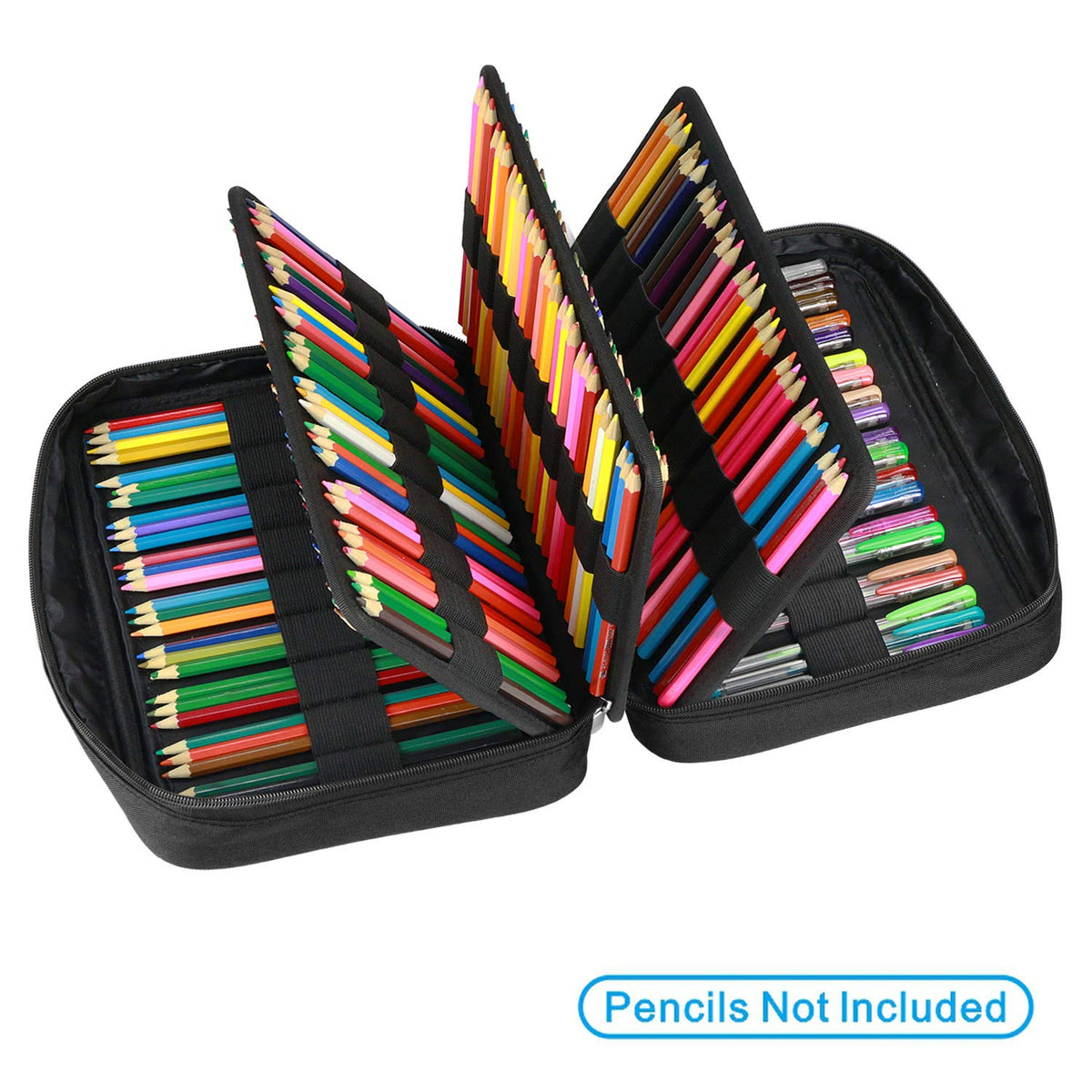 YOUSHARES 220 Slots Colored Pencil Case, 145 Slots Gel Pens fo Coloring Case Organizer, Handy