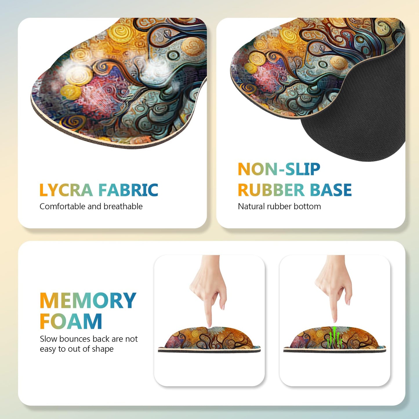AIMSA Keyboard Mouse Pad Set, Large Gaming Mouse Pad + Wrist Rest + Mouse Pad with Wrist Support +