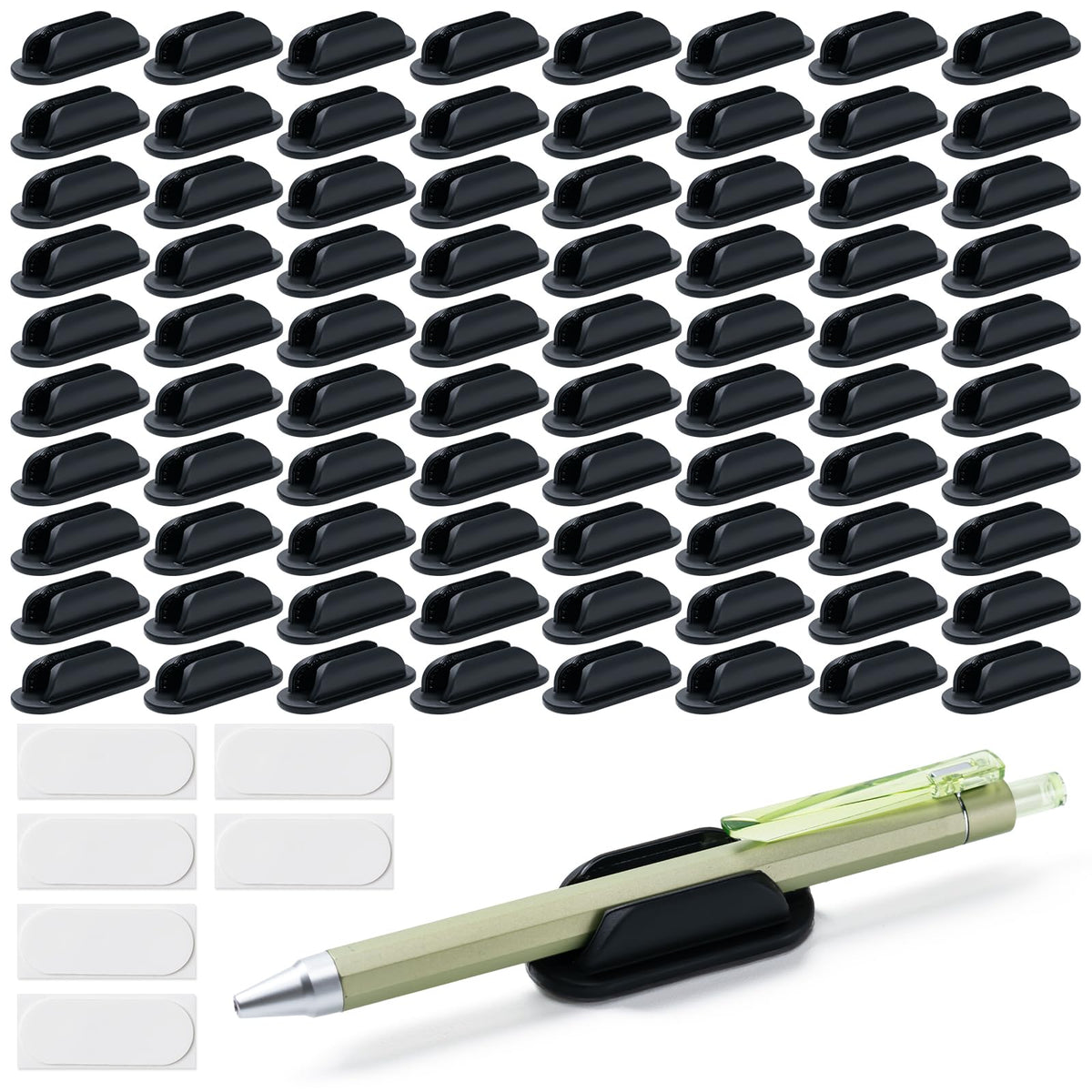 UEHSNI Adhesive Pencil Holders for Desk,Silicone Flexible Pen Holder for Wall, Office
