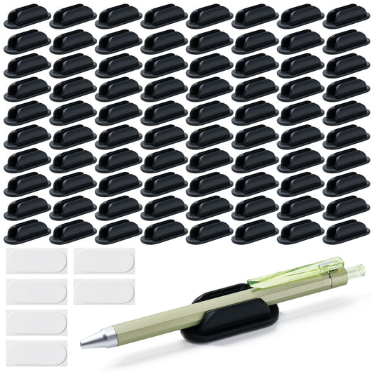 UEHSNI Adhesive Pencil Holders for Desk,Silicone Flexible Pen Holder for Wall, Office