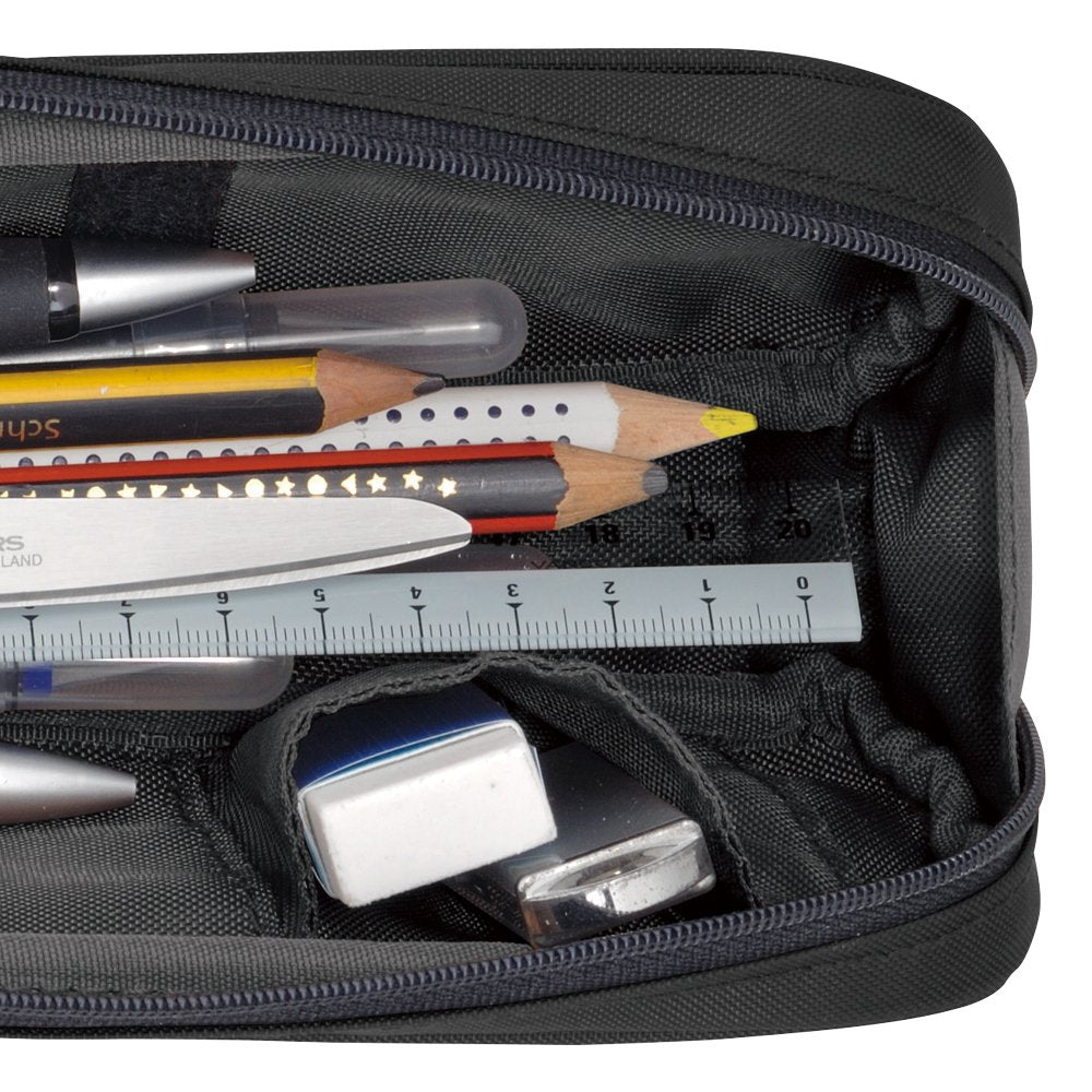 LIHIT LAB Large Capacity Zipper Long Pencil Case For School Office College, Big Capacity Pencil Bag