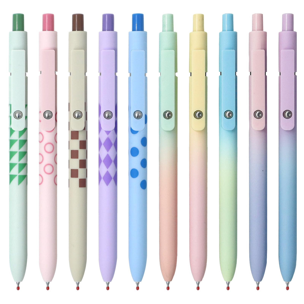 YOXMJDB Gel Pens,10 Pcs Medium Point Smooth Writing Pens Cute Pens for Women, High-End Series 0.7mm