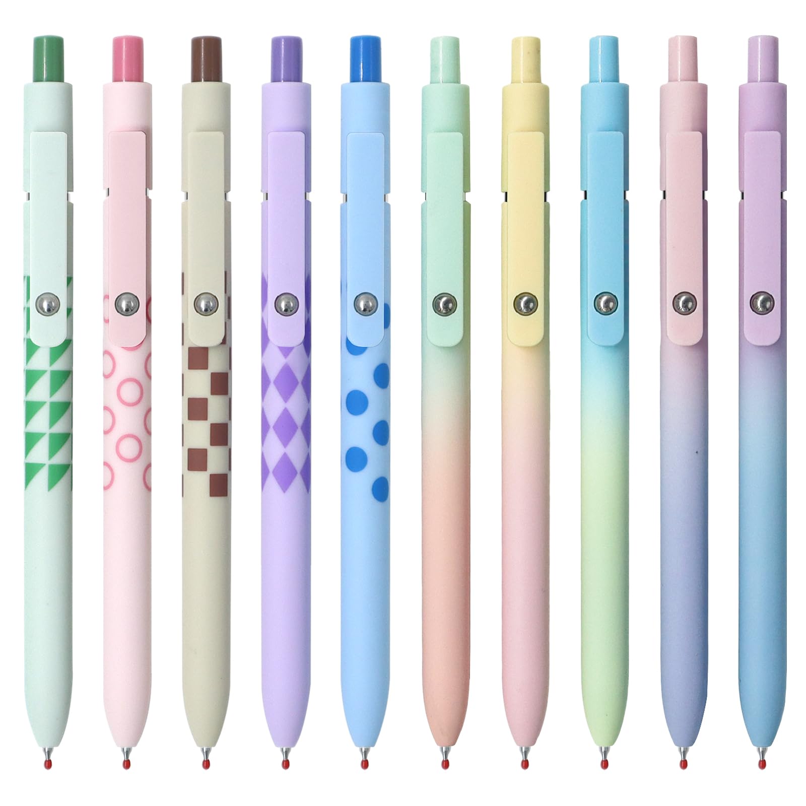 YOXMJDB Gel Pens,10 Pcs Medium Point Smooth Writing Pens Cute Pens for Women, High-End Series 0.7mm