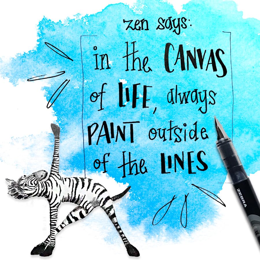 Zebra Pen Fountain Pen, Free-Flowing Liquid Black Ink, 0.6mm, 12-Pack
