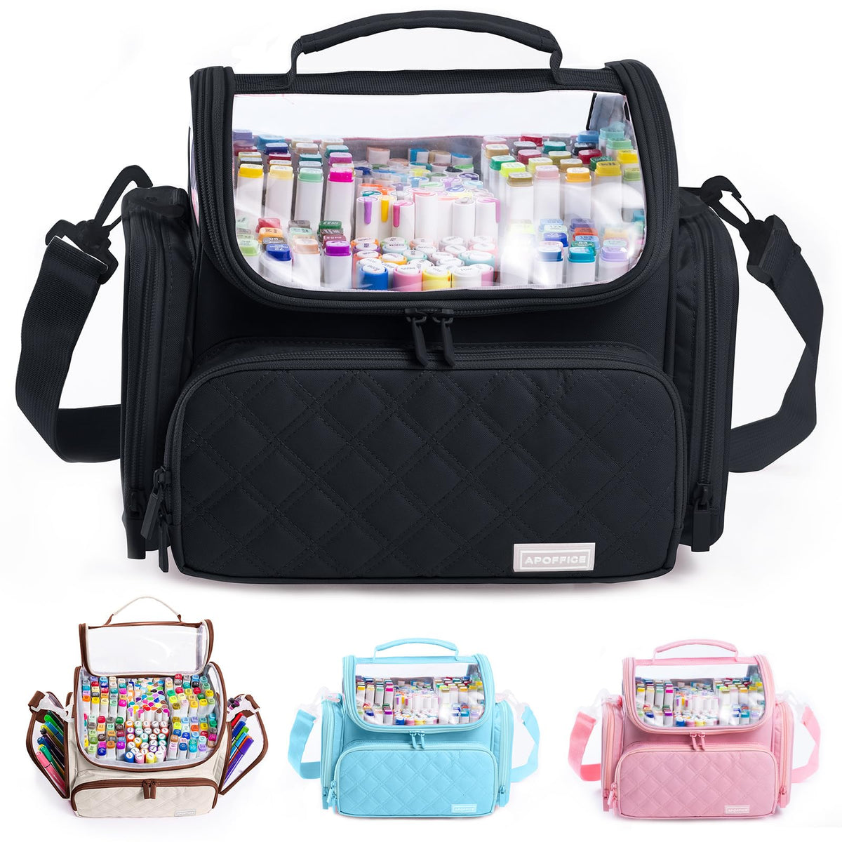 APOFFICE Large Marker Case for 150-200 Markers, Marker Organizer Bag