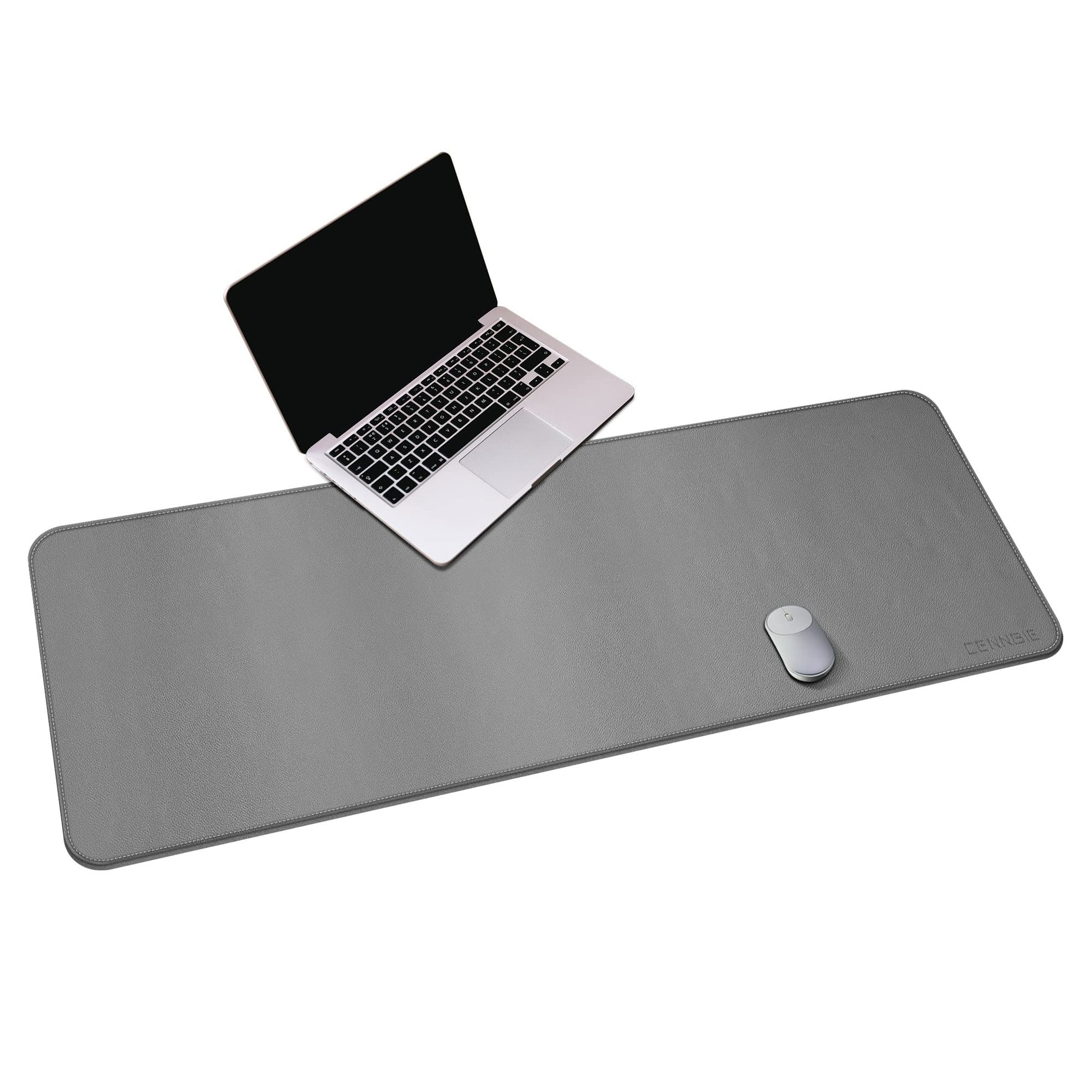 CENNBIE Leather Desk Mat, 55''x19.6'' Extra Large Desk Pad (Grey)