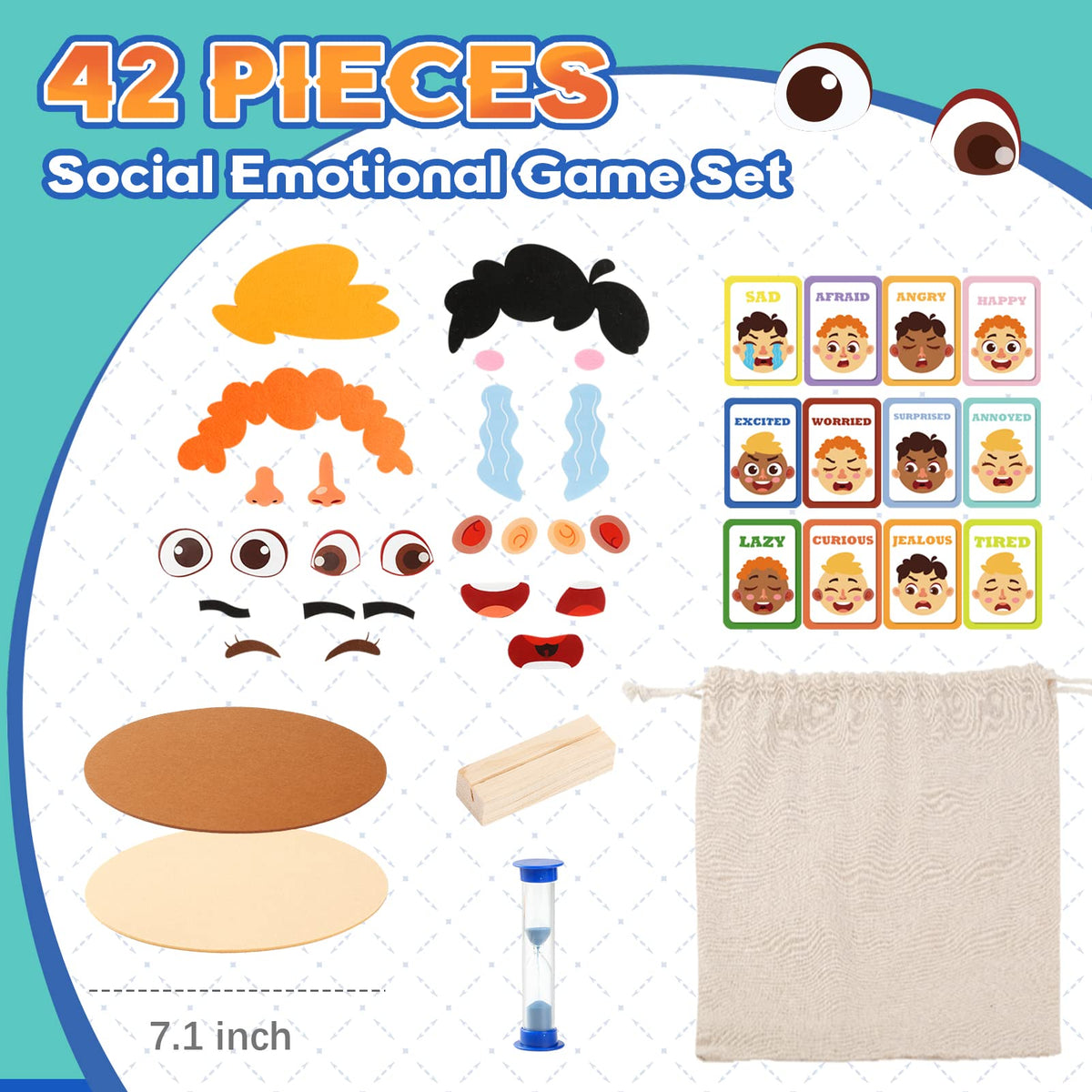 PP OPOUNT Social Emotional Learning Toy, Funny Faces Games