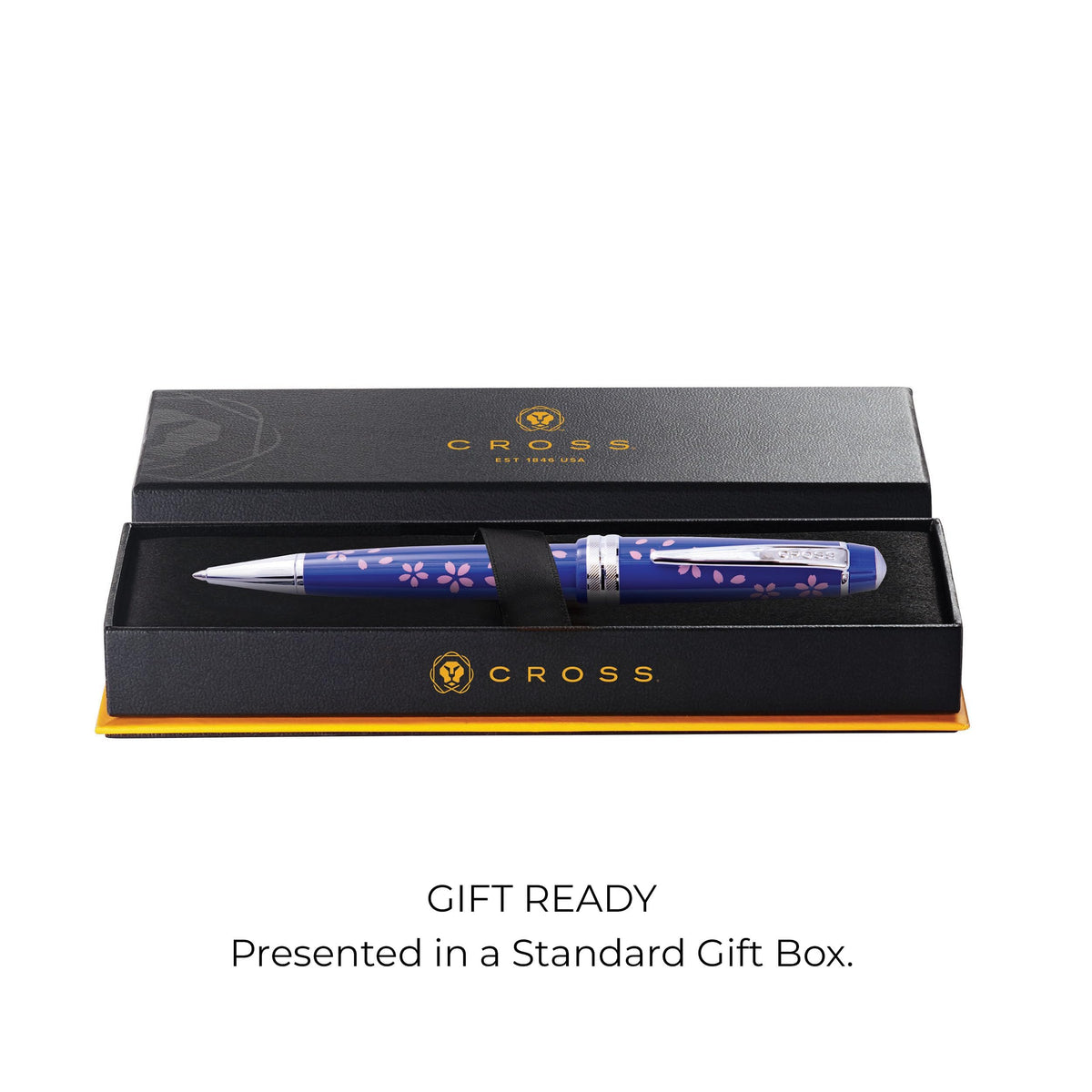 Cross Bailey Light Cherry Blossom Blue Ballpoint Pen, Black Ink