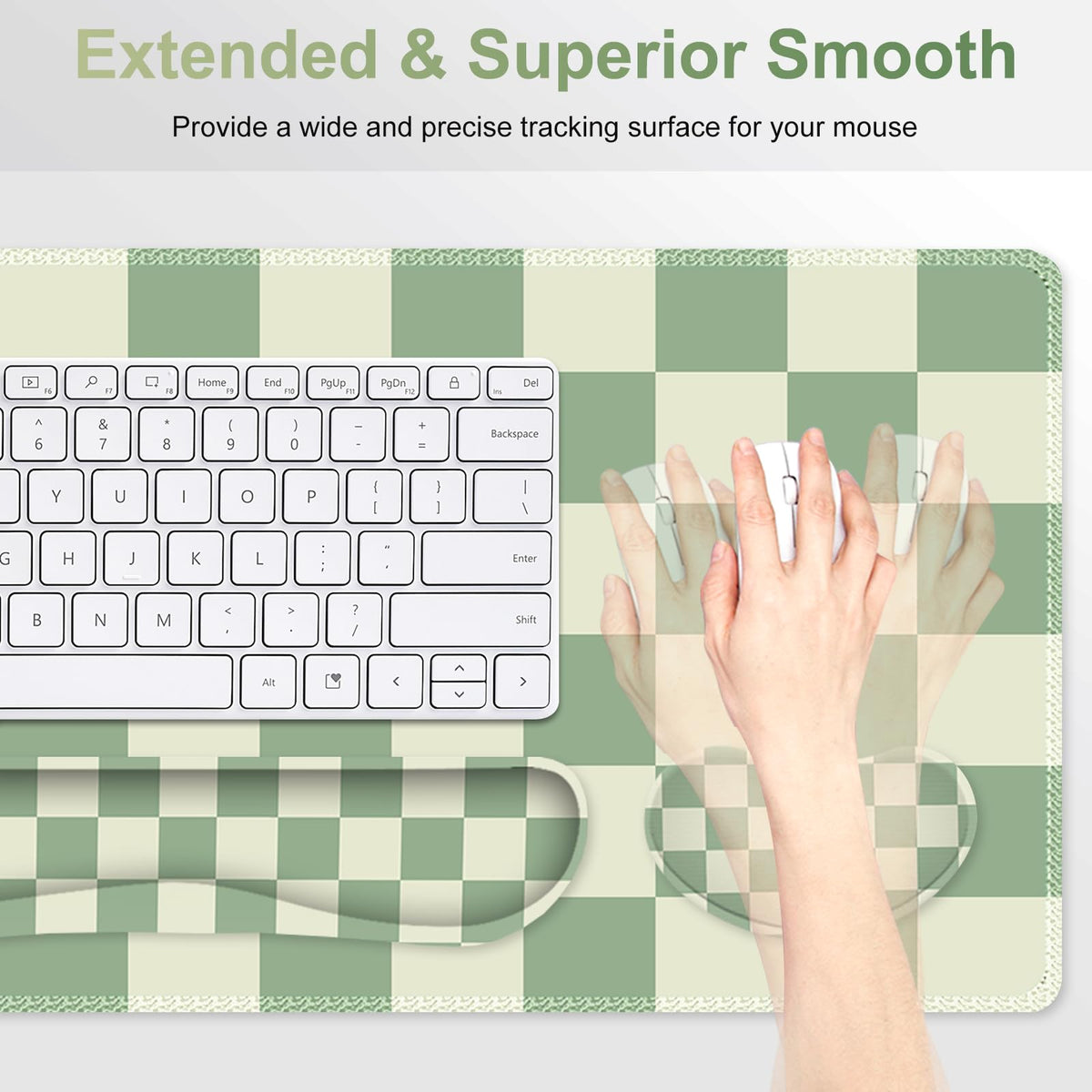 NXZGO Large Gaming Mouse Pad Set, 4 in1 Ergonomics Keyboard Desk Mat with Memory Foam Wrist Rest