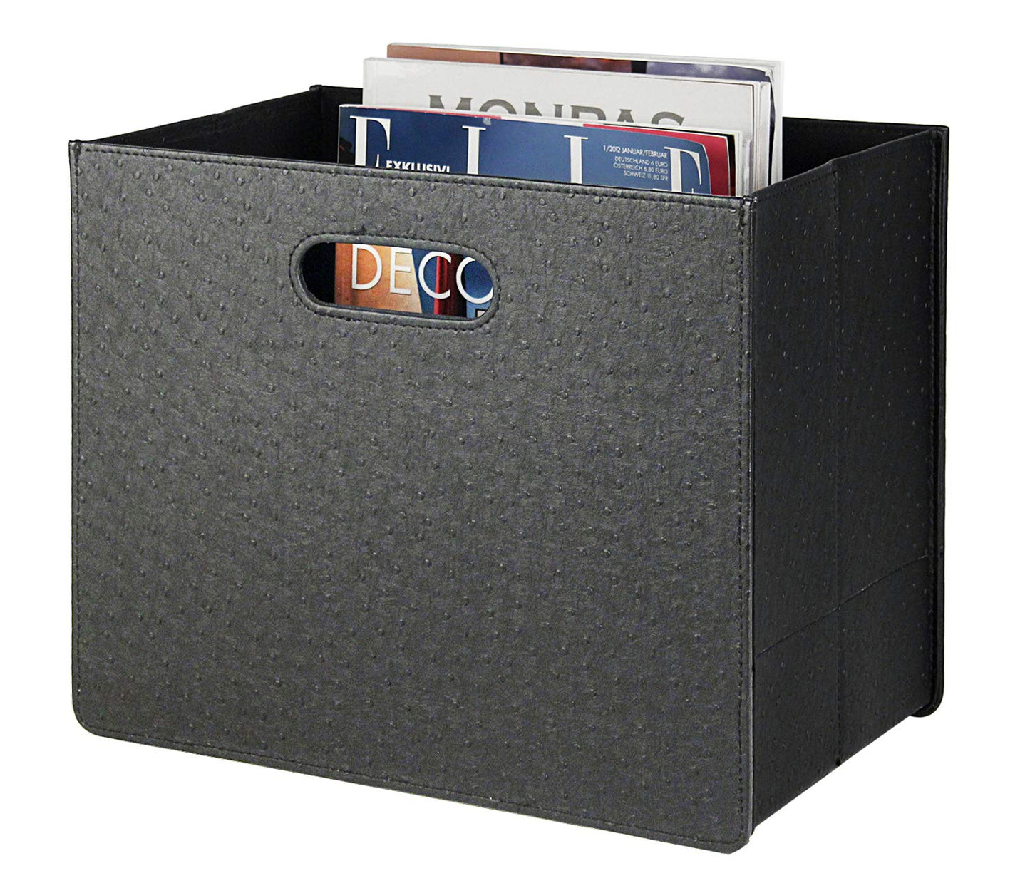 HofferRuffer Magazine Basket Holder, Foldable Magazine Rack, Document File Holder Organizer, File