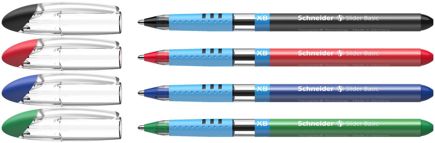 Schneider 151294 Assorted Slider XB Ball Point Pens - Pack of 4