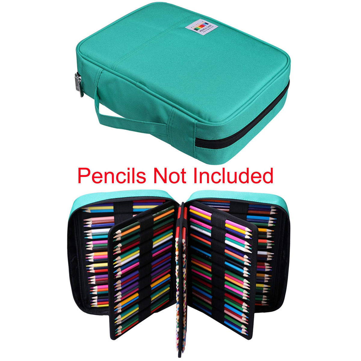 BOMKEE Pencil Case for Adults 220 Slots Colored Pencils Gel Pen Organizer Bag with Zipper for