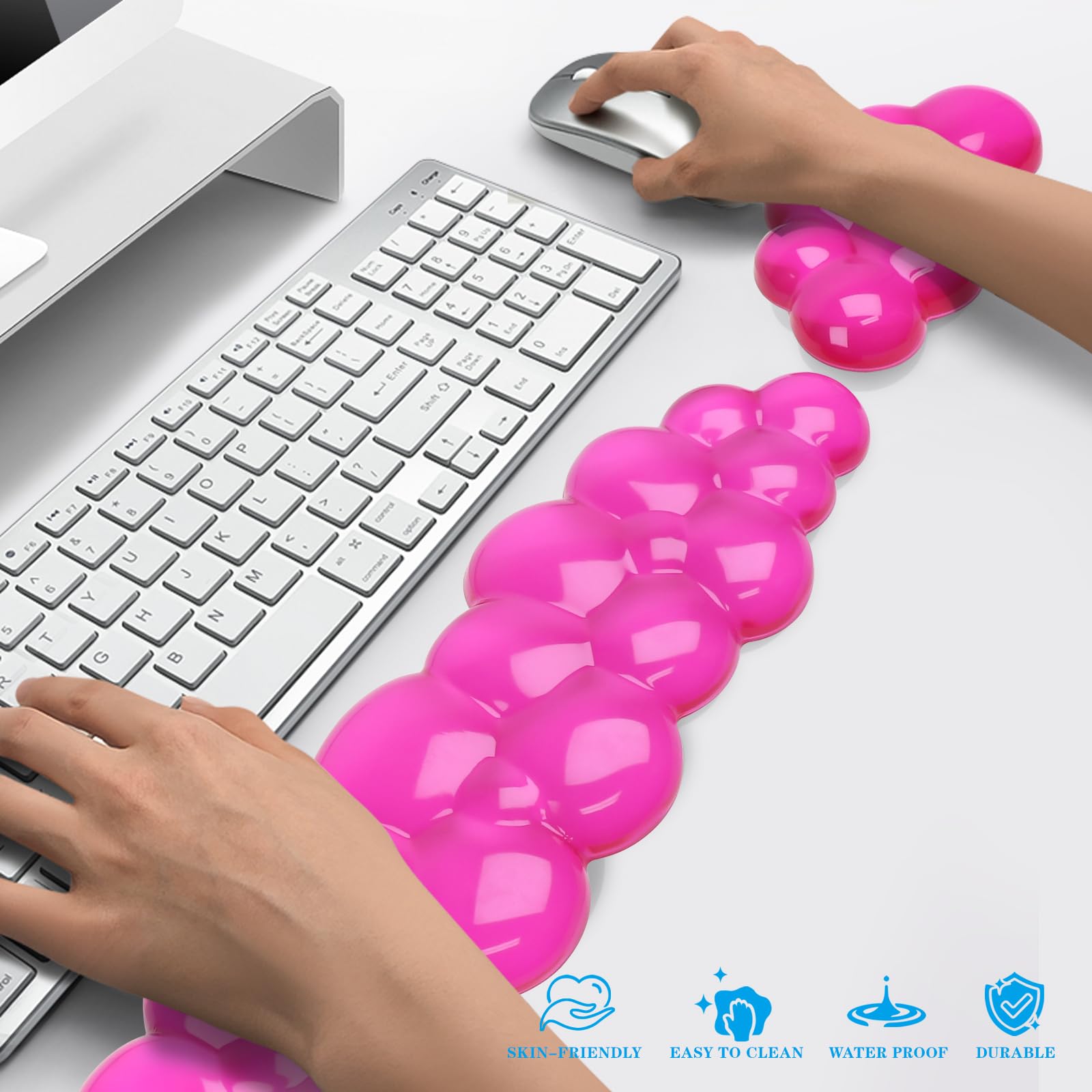 Gel Cloud Keyboard and Mouse Wrist Rest, Cute Wrist Support and Arm Support Keyboard Rest for