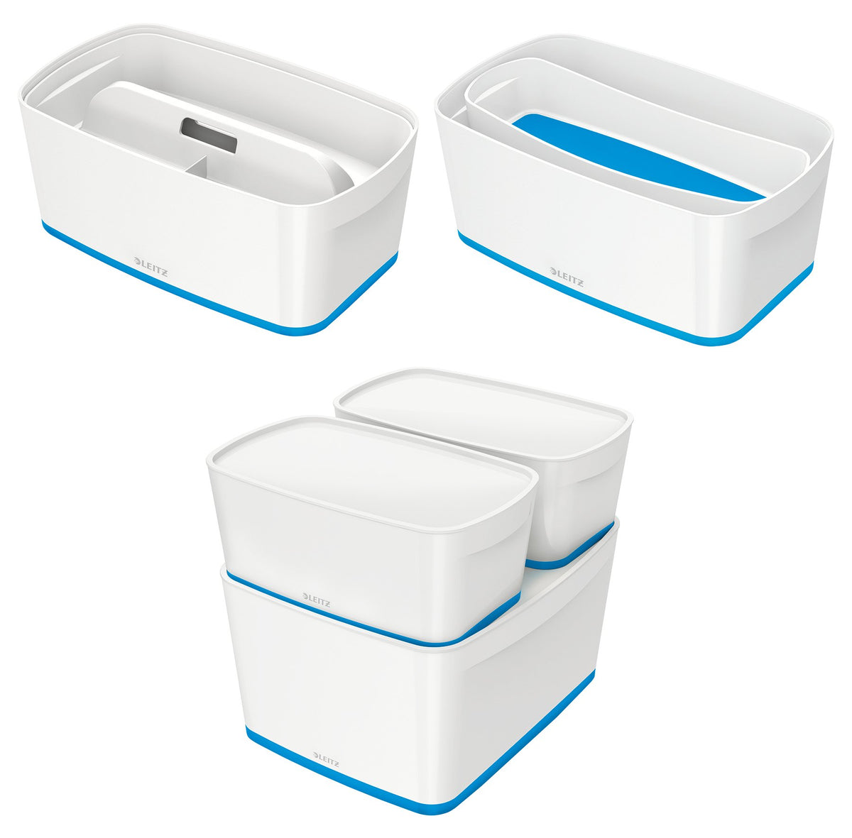 Leitz A5 MyBox Small with Lid, Storage Box for Home and Office, 5 L, High Gloss, Plastic
