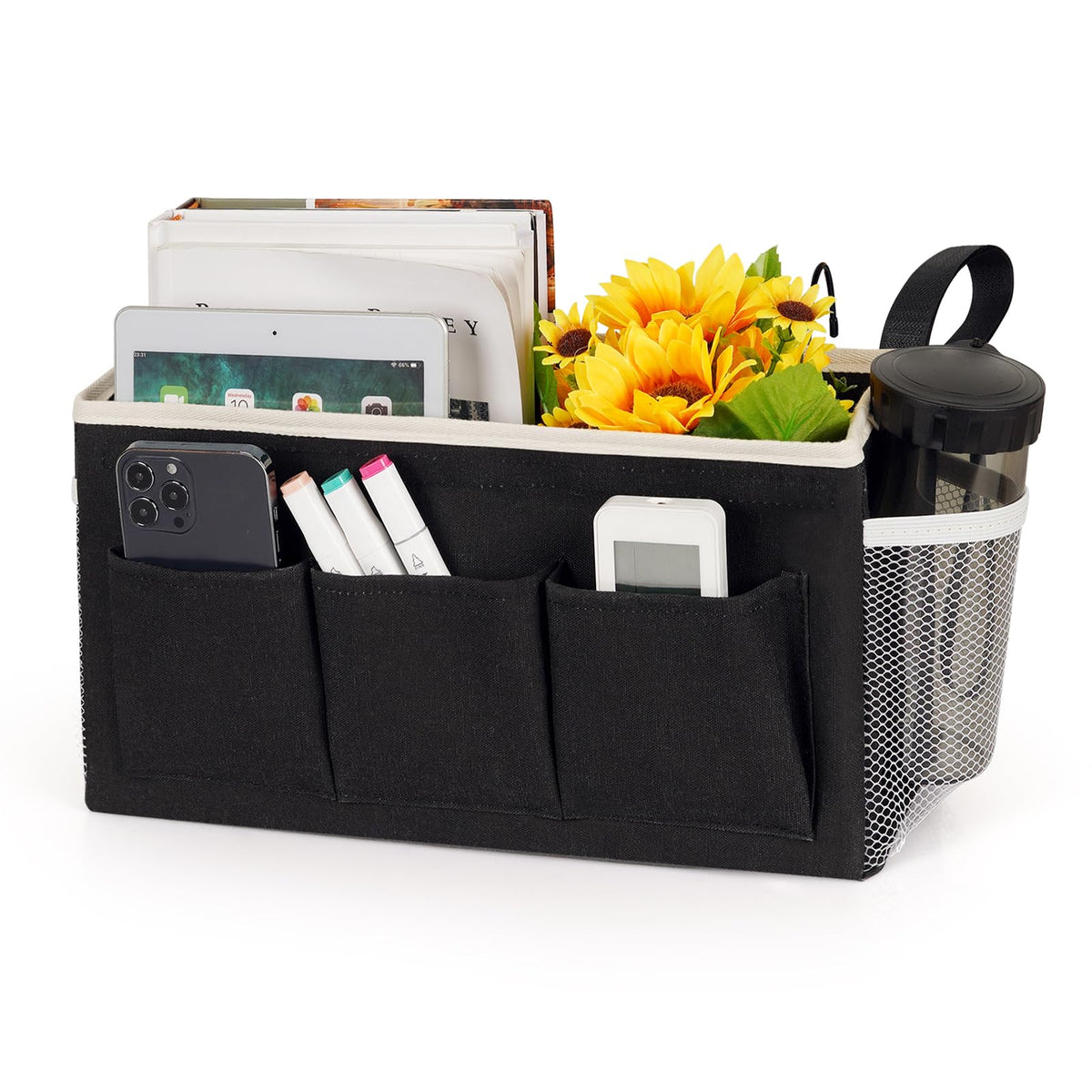 Ozzptuu Bedside Caddy Bedside Storage Bag for Headboards/Bunk Bed