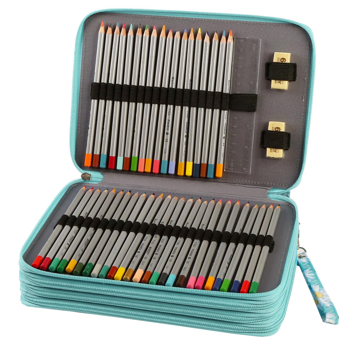 Lbxgap 200 Slots Pencil Case Organizer With Removal Handle Strap