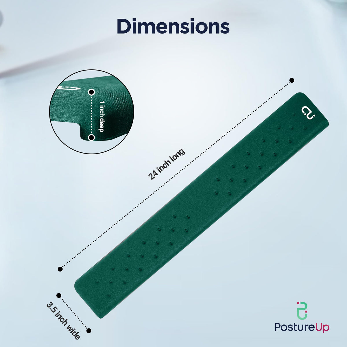 EdgeRest PostureUp L-Shaped Desk Long Wrist Rest Elbow, Forearm & Wrist Comfort Support for Table