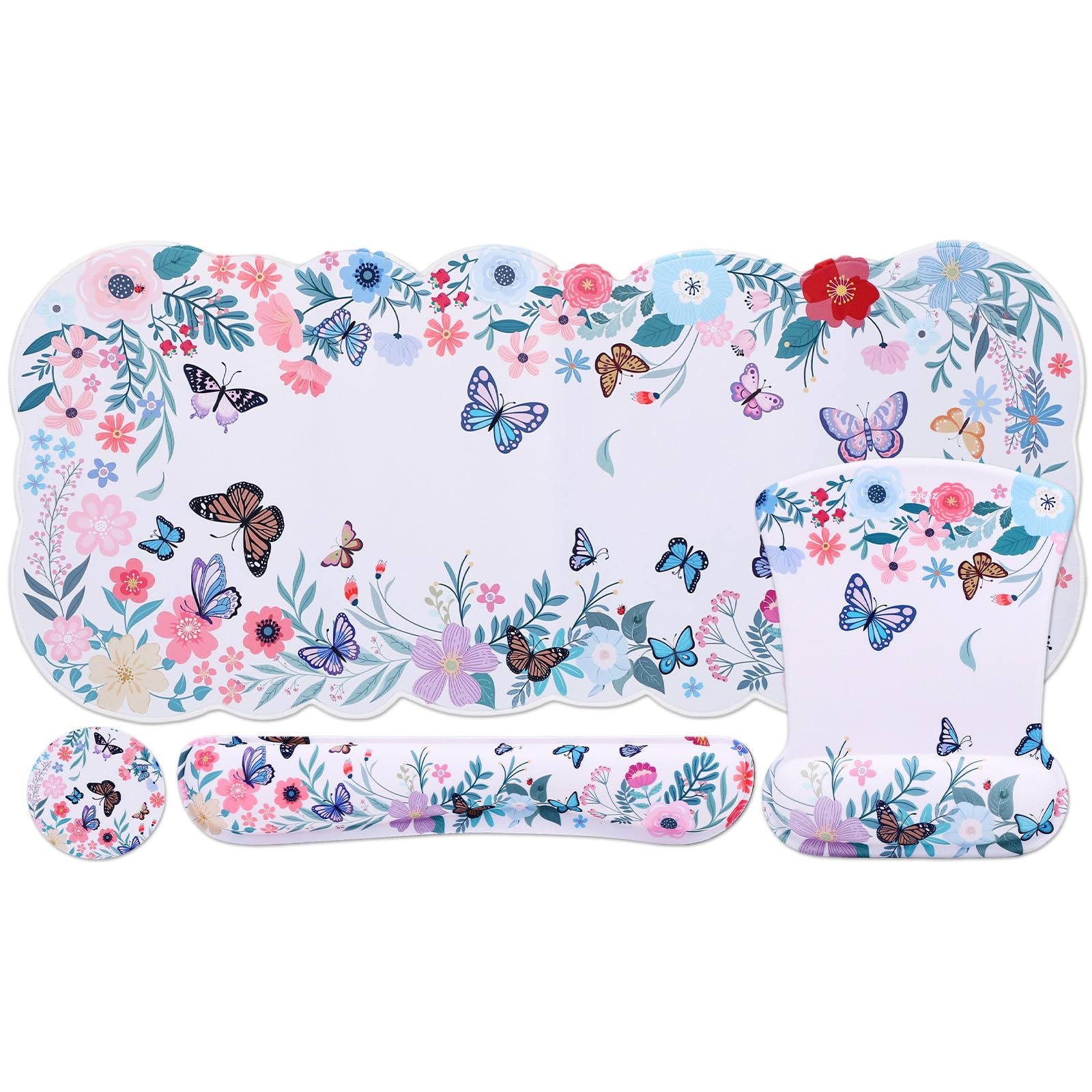 MEGREZ Ergonomic Memory Foam Mouse Pad with Wrist Rest
