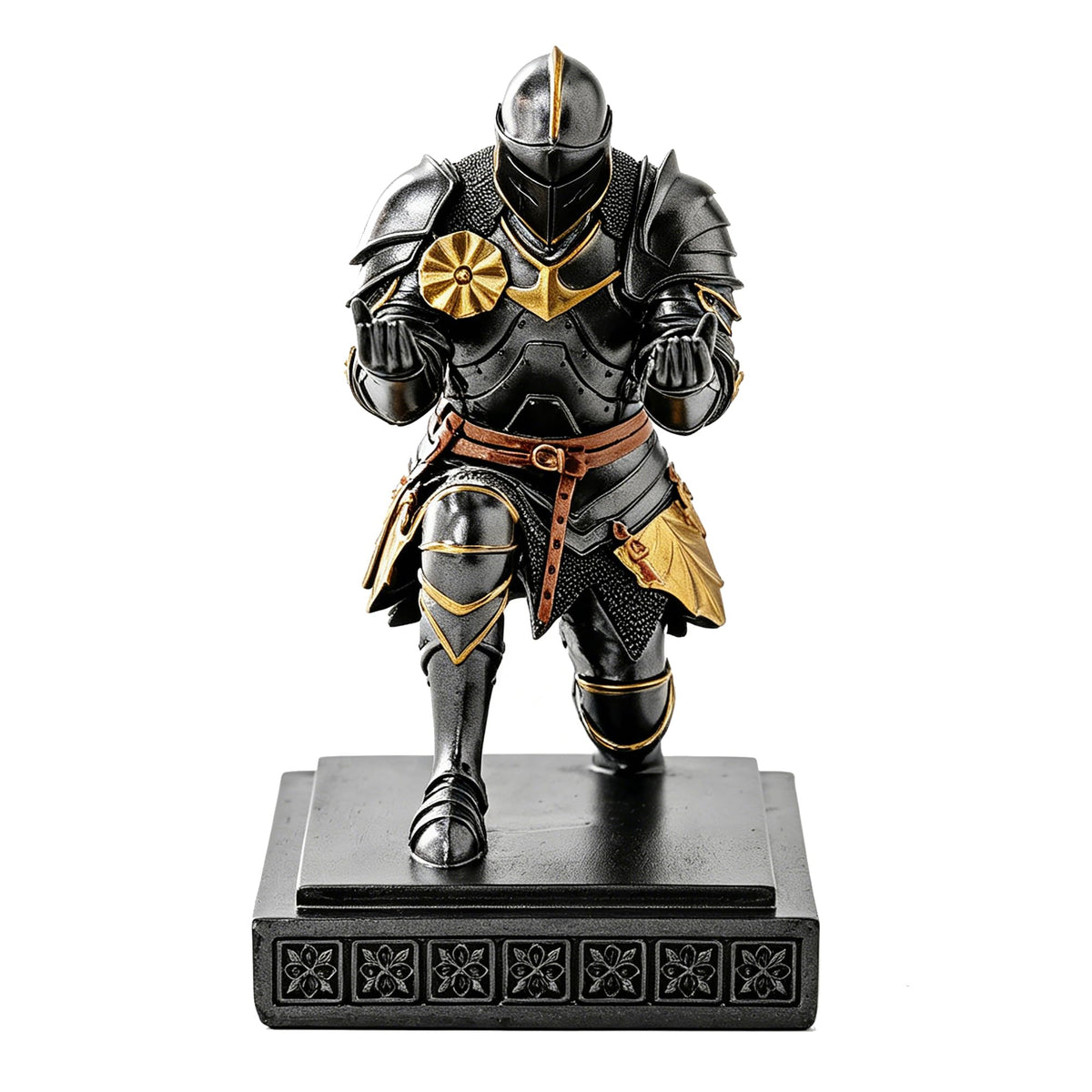 Medieval Warrior Knight Pen Holder Fun Desk Accessories Paperweight Iron