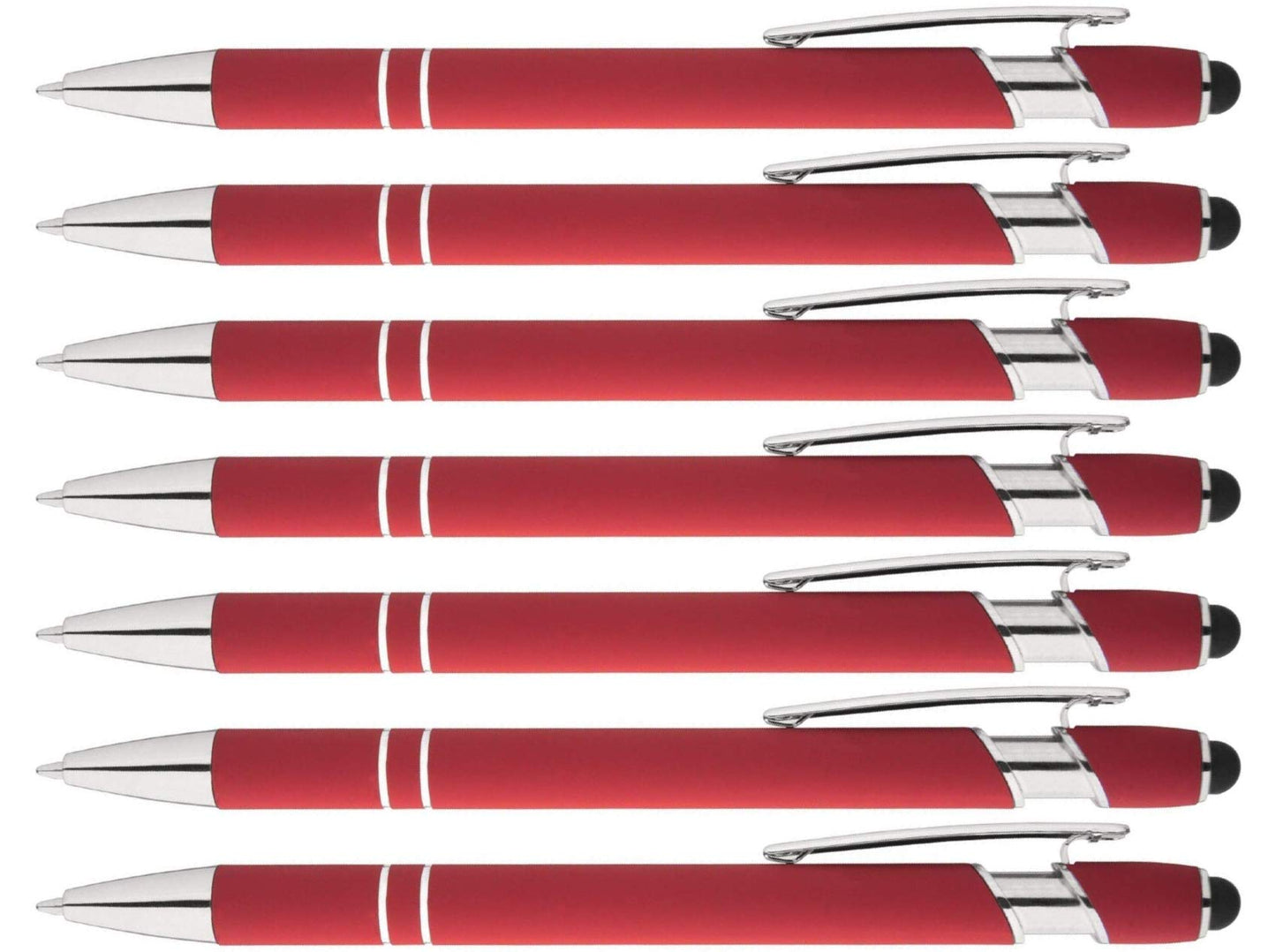 Express Pencils Rainbow Rubberized Soft Touch Ballpoint Pen with Stylus Tip is a stylish, premium