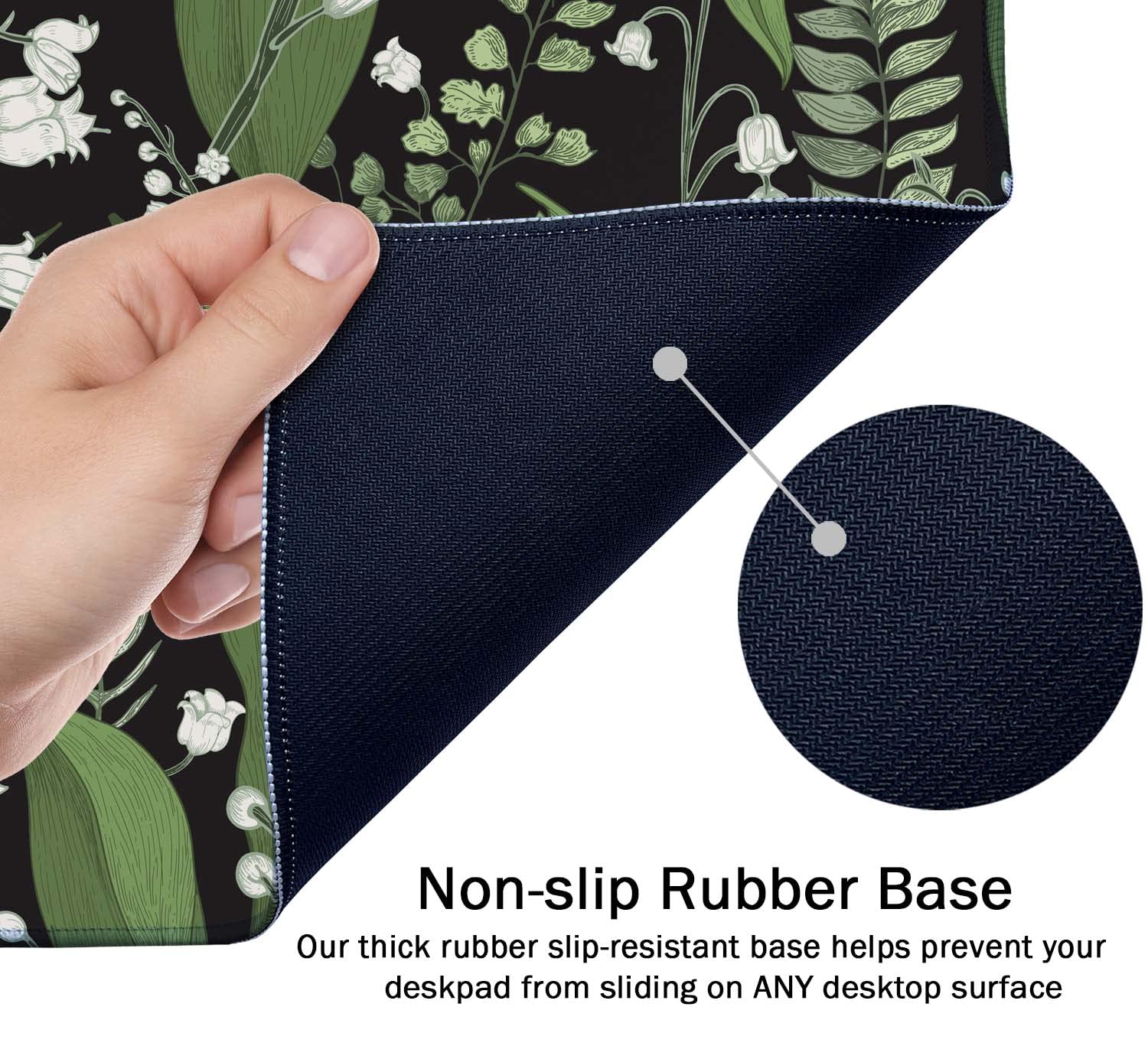 SSOIU Desk Mat, Extended Gaming Mouse Pad 35.5x15.7 in, Large Non-Slip Rubber Base Mousepad with