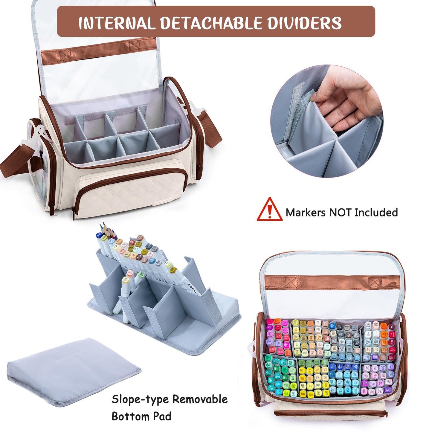 Large Marker Case for 200-300 Markers, Marker Organizer Bag,Pen Storage