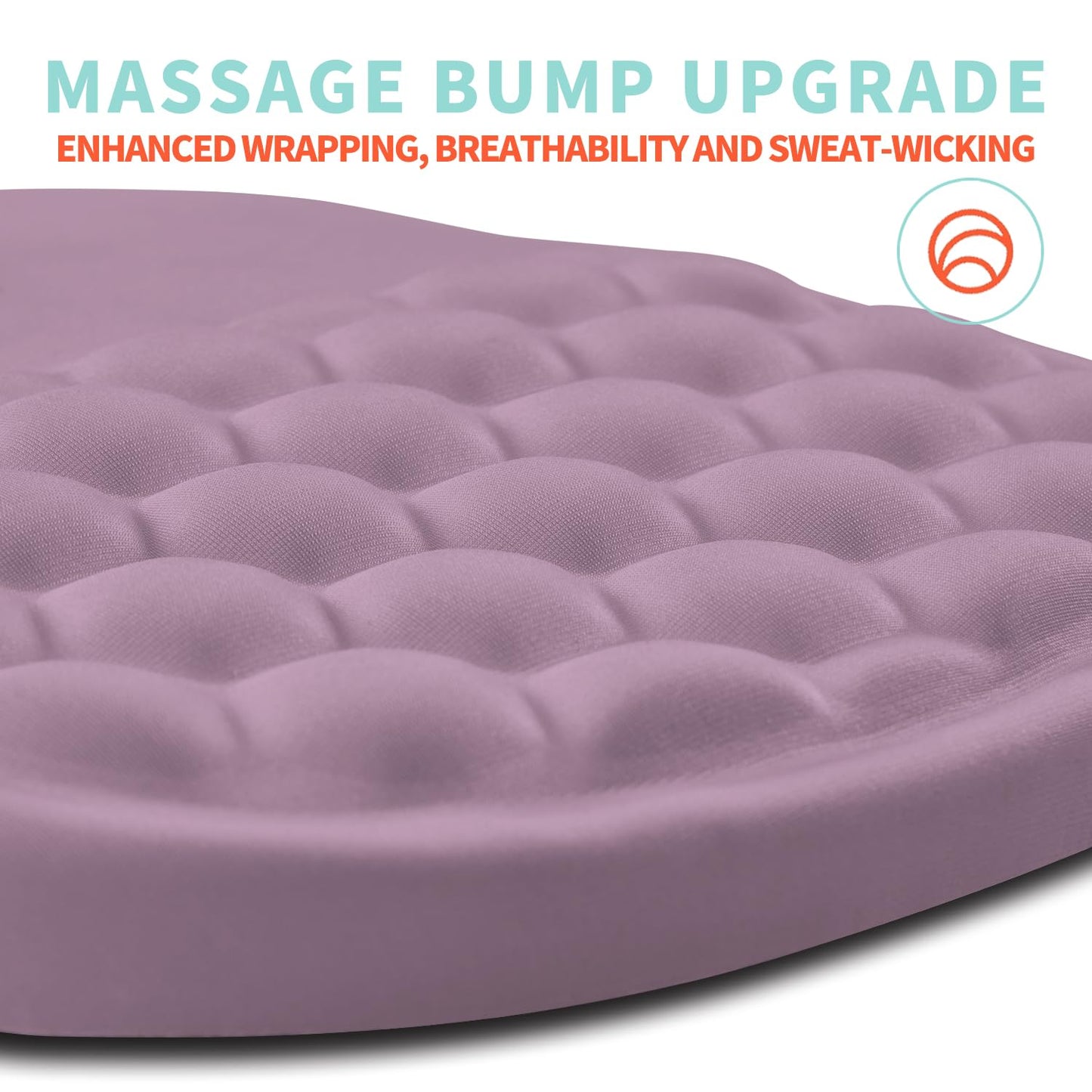 Kuosgm Ergonomic Mouse Pad Wrist Support with Memory Foam Massage Bulge, Carpal Tunnel Pain Relief