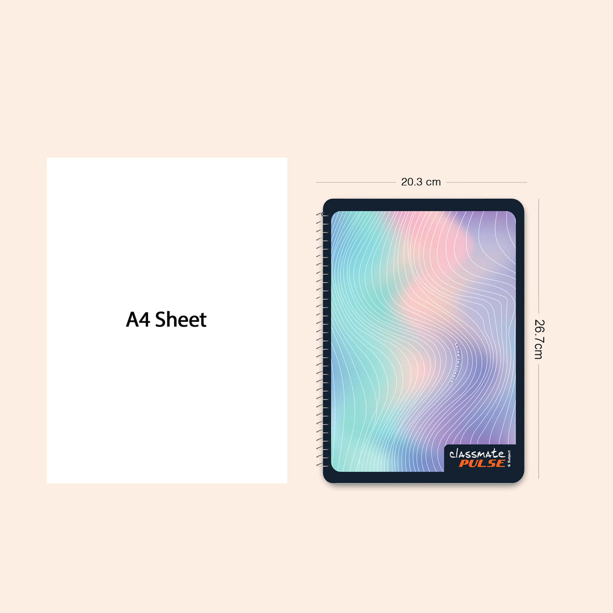 Classmate Premium 6 Subject Notebook - 203mm x 267mm, Soft Cover, 300 Pages, Single Line