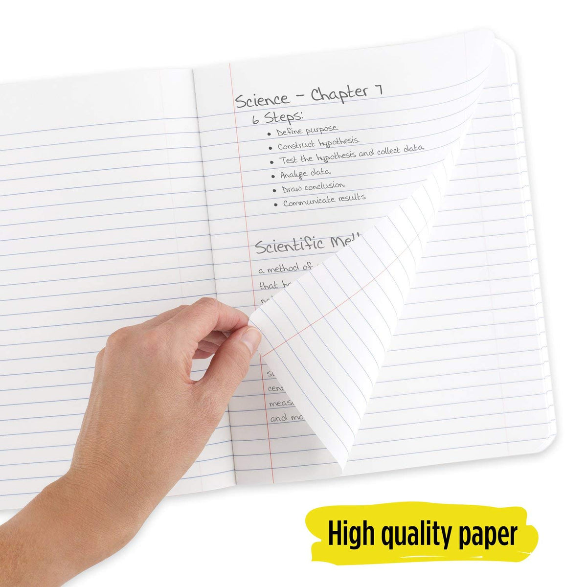 Five Star Composition Book/Notebook, Wide Ruled Paper, 100 Sheets, 9-3/4" x 7-1/2", Color Selected