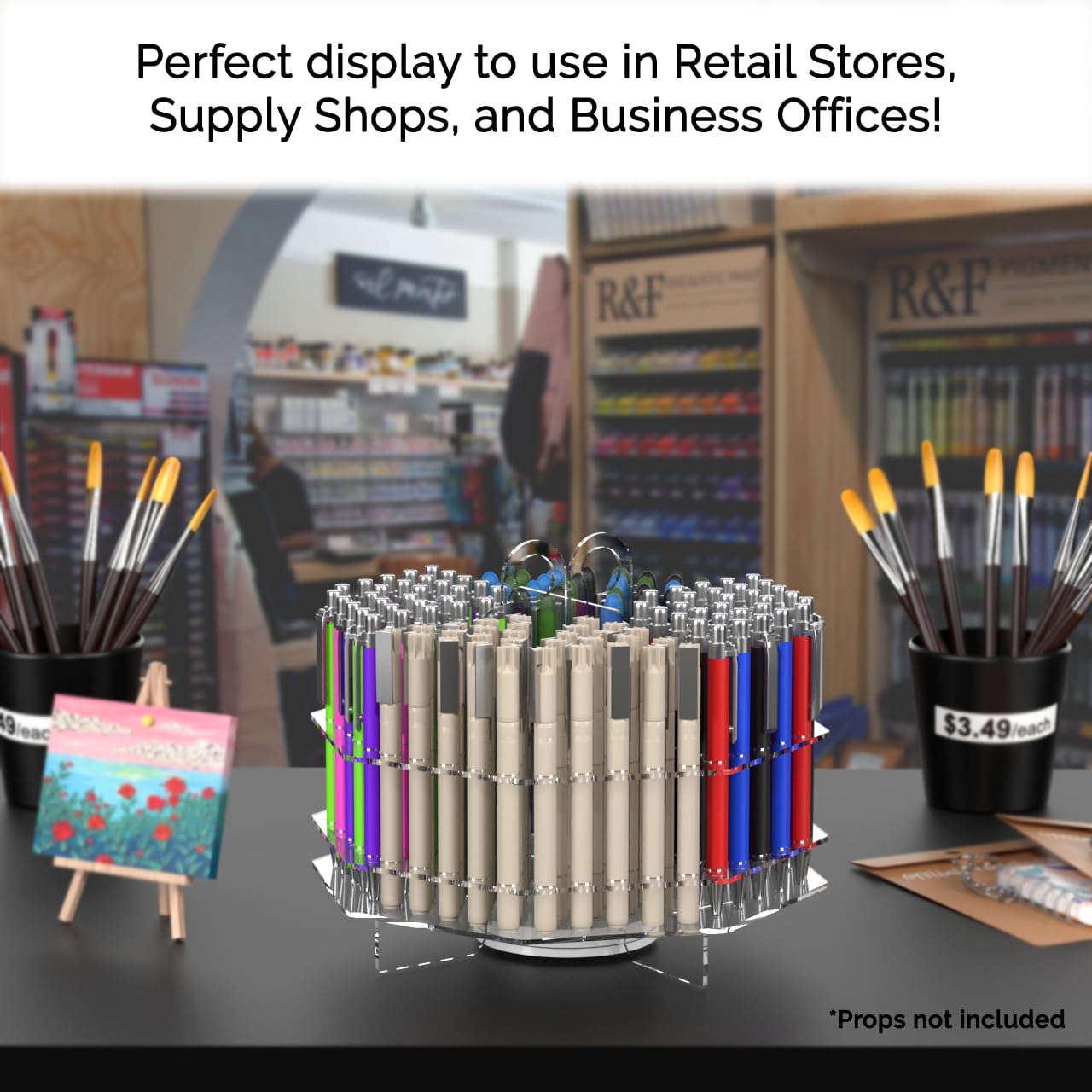 Marketing Holders 120 Slot Pen Holder Clear Acrylic Organizer Tabletop Display Color Pencils Makeup