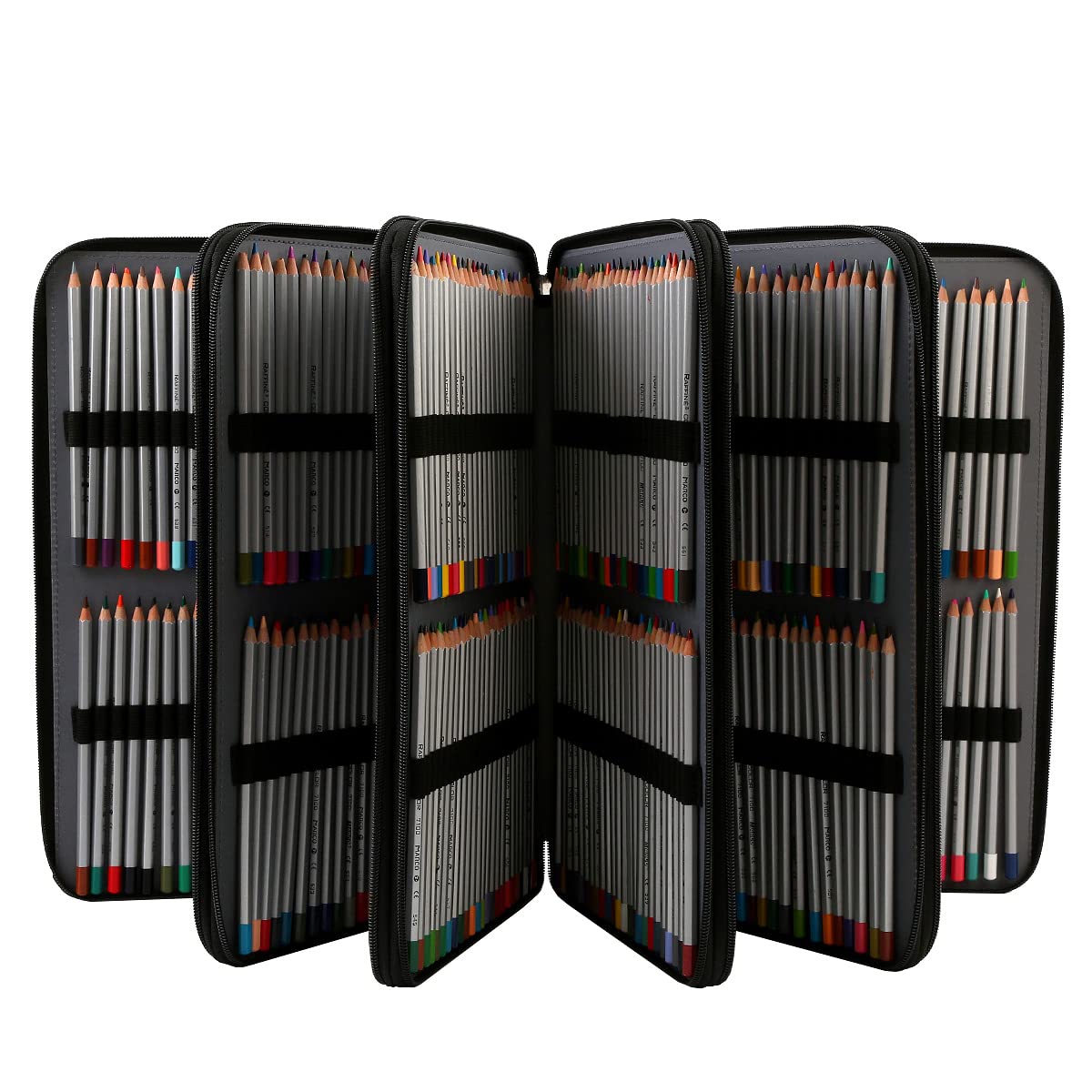 Lbxgap 480 Slots Pencil Case, 5-Layer Organizer with Shoulder Strap
