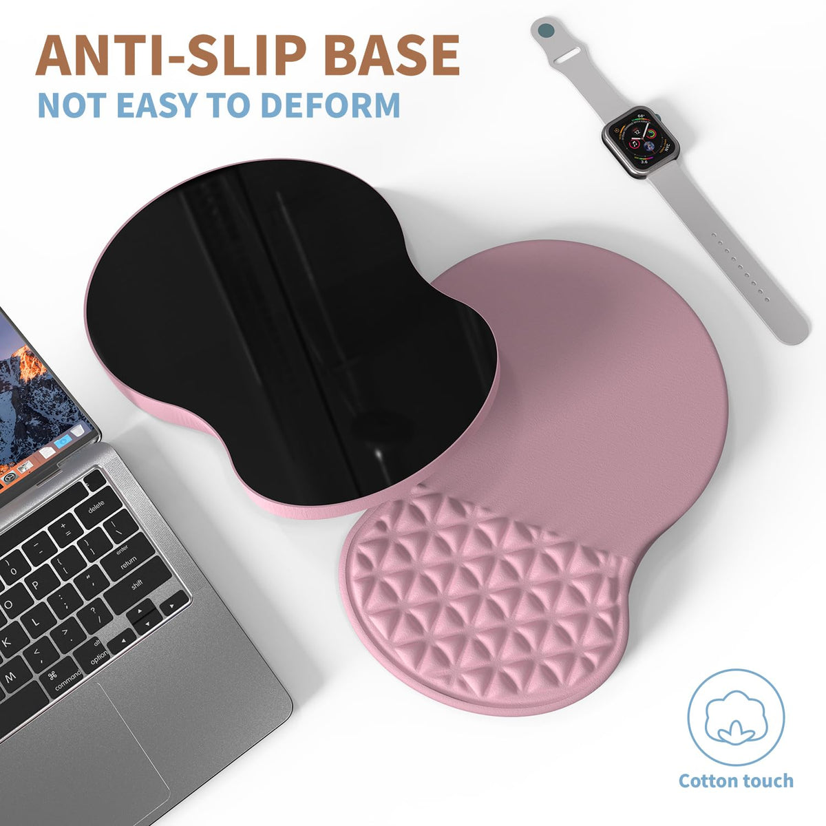 PYEDCA Ergonomic Mouse Pad Wrist Support with Foam Massage Design, Pain Relief Mousepad with Wrist
