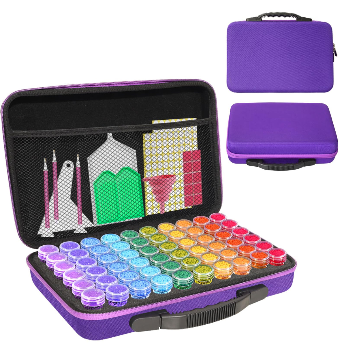 CAIOVSE Diamond Painting Storage Containers,60 Slots Diamond Painting Accessories Kits Diamond Art