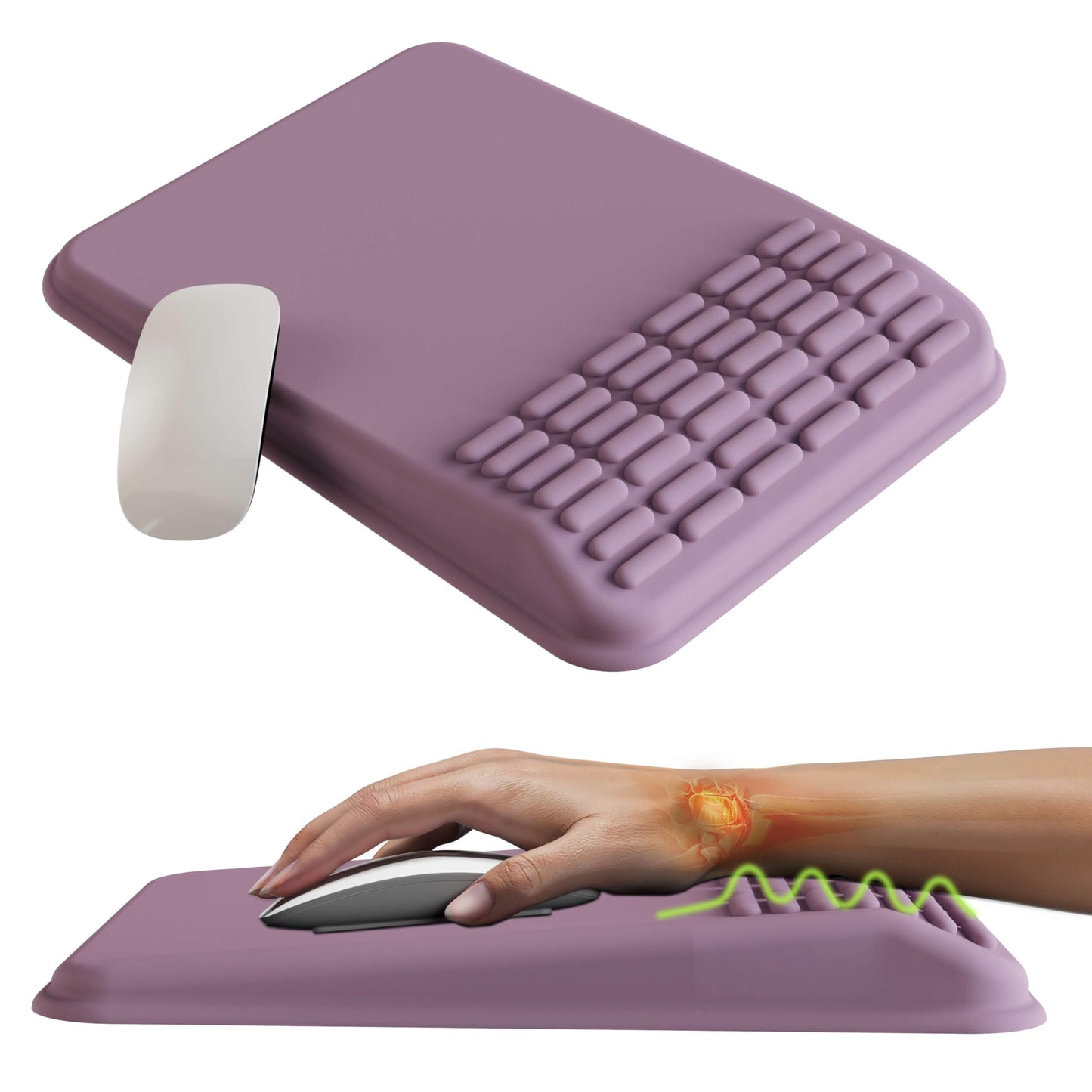 MEKASS Mouse Pad with Wrist Rest, Ergonomic Slope Mousepad for Carpal Tunnel Pain Relief, Memory
