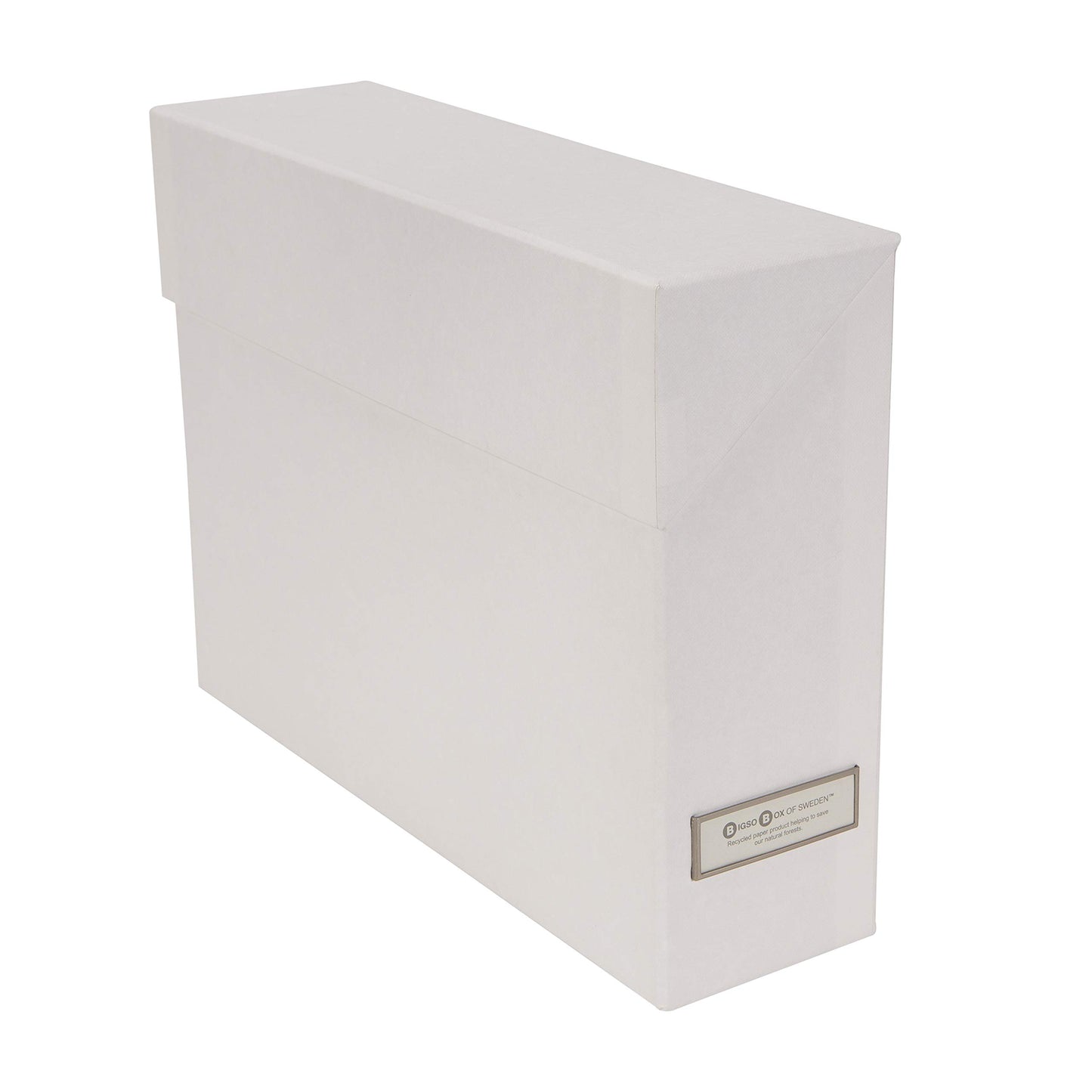 Bigso Lovisa Fiberboard Label Frame 12 File Storage Box | Document Organizer for Important