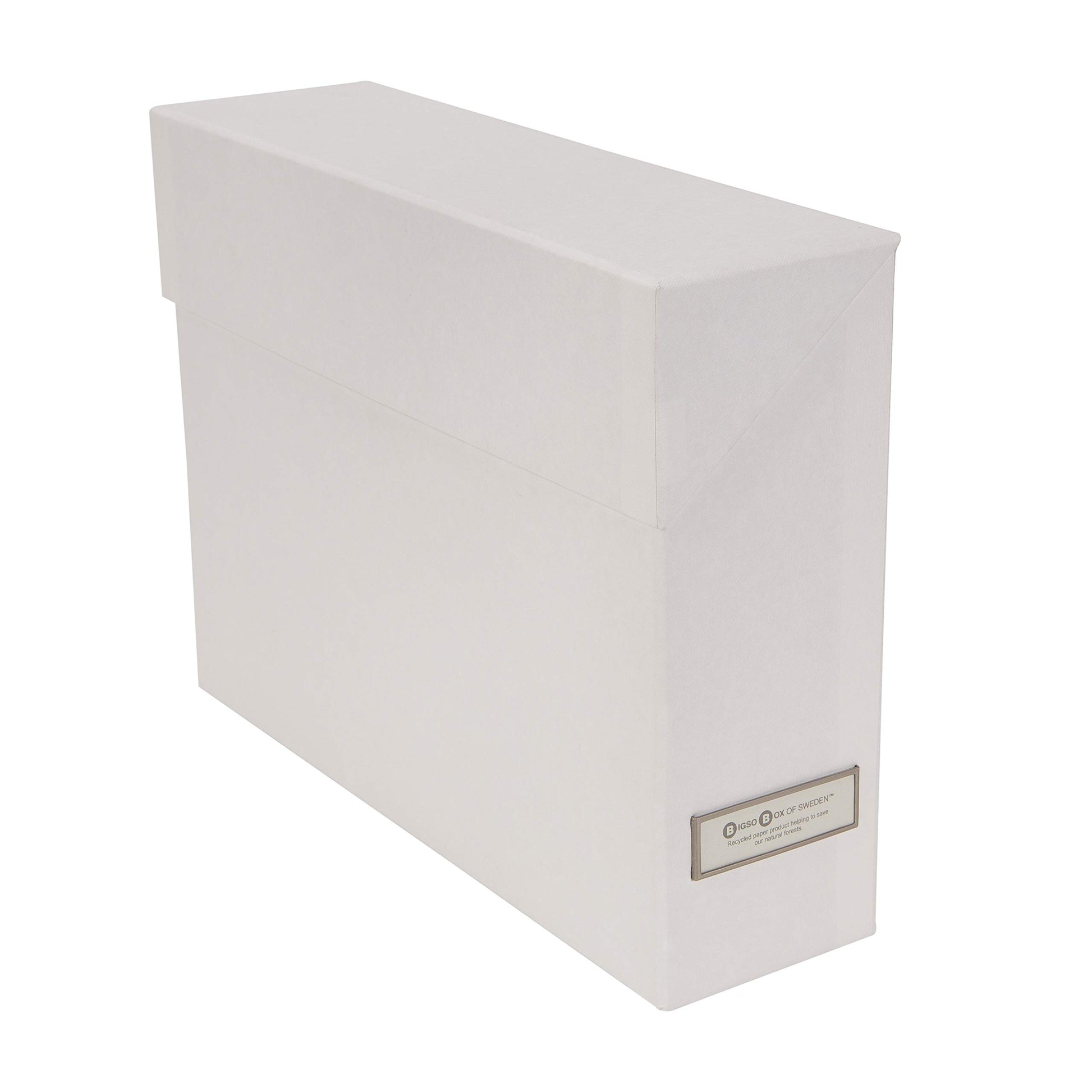 Bigso Lovisa Fiberboard Label Frame 12 File Storage Box | Document Organizer for Important