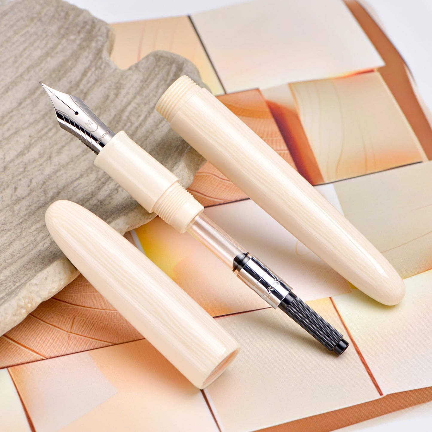 Asvine C80 Fountain Pen #8 Stub 1.1mm Nib Large Handcraft Pen with Converter Pen Box Collection Set