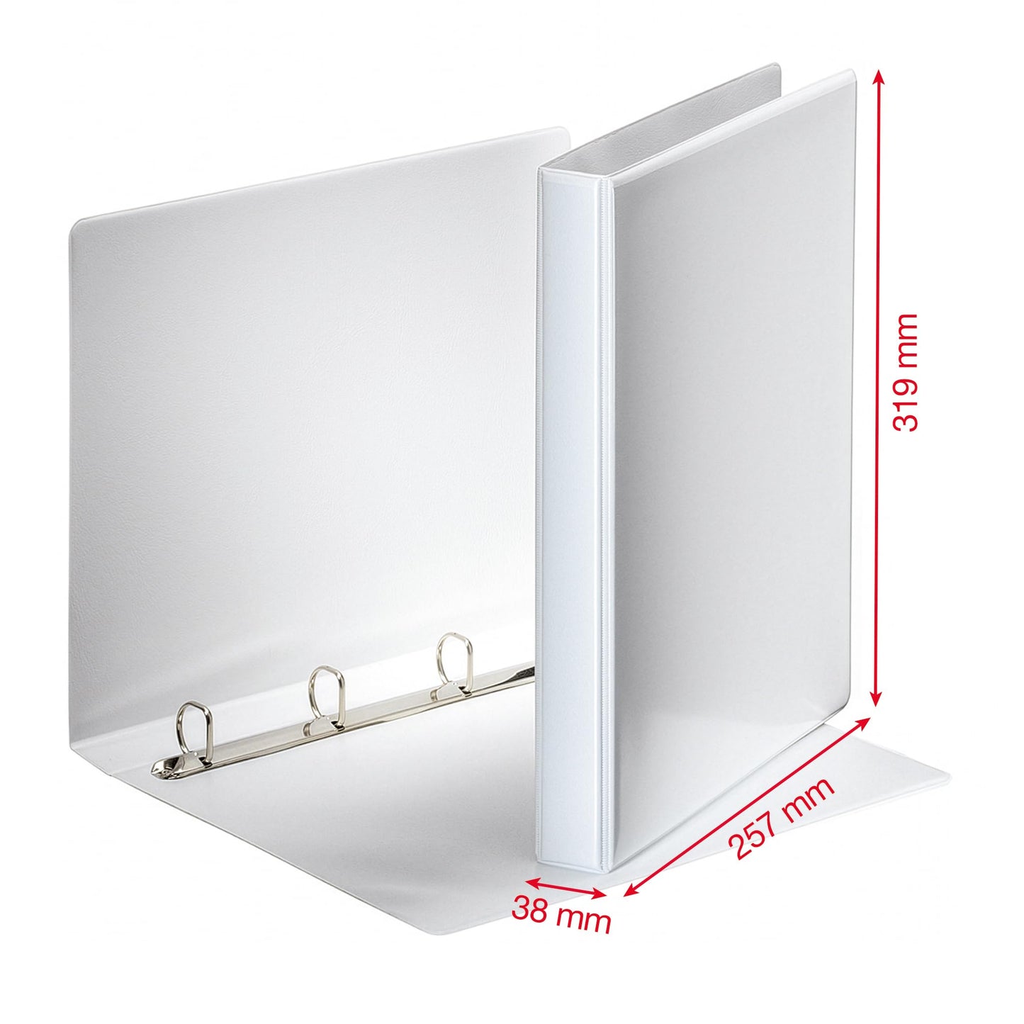 Esselte Essentials Presentation Binder, PP, 2 cm Ring Diameter, 49701 - A4, White