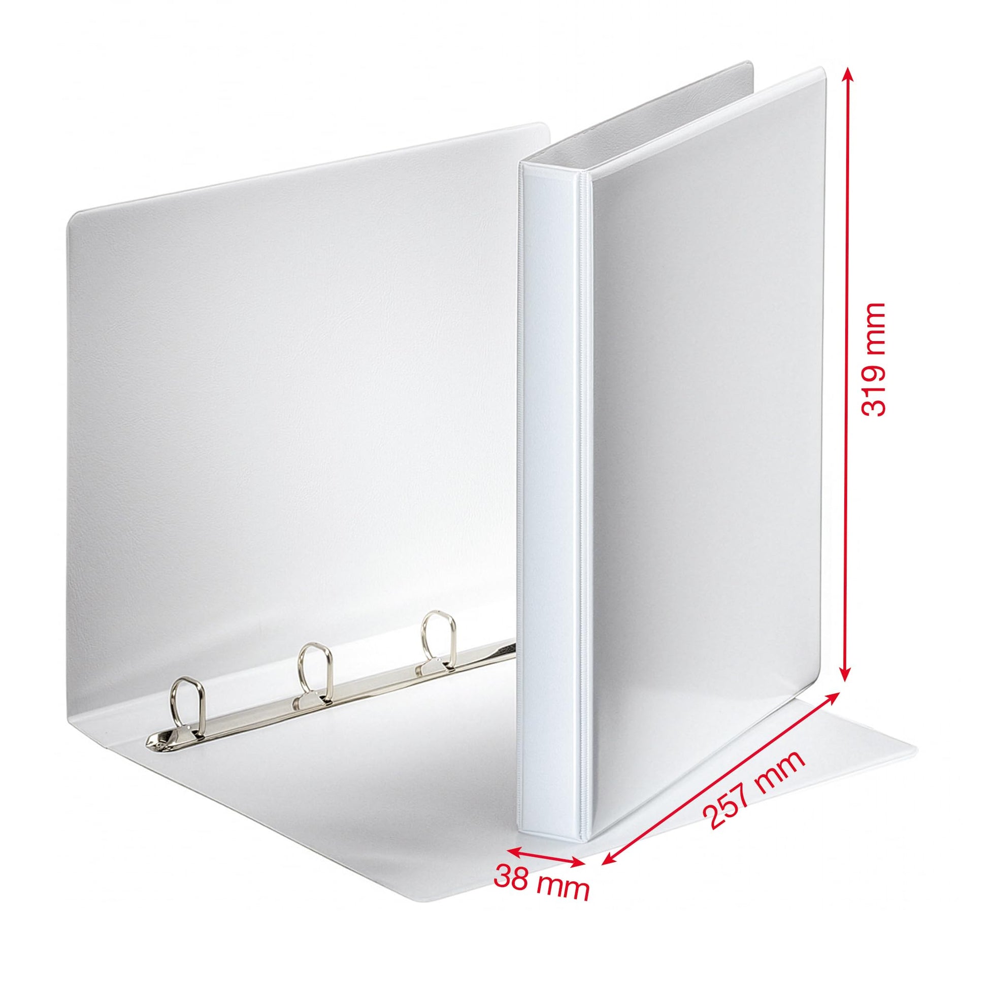 Esselte Essentials Presentation Binder, PP, 2 cm Ring Diameter, 49701 - A4, White