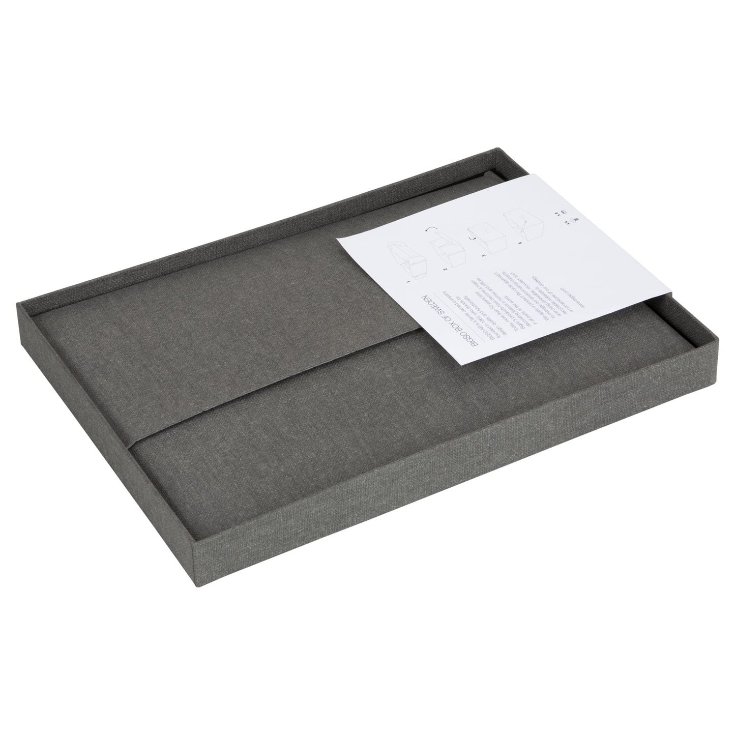 Bigso Karin KD Collapsible Storage Box with Labelframe for Easy Identification - Simple Assembly