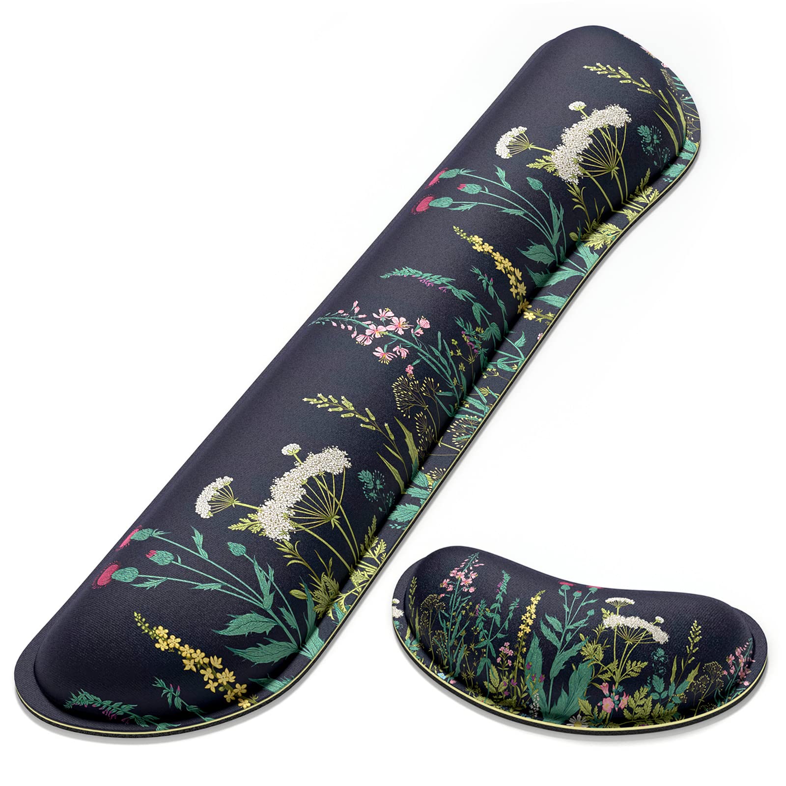 Dapesuom Enlarge Keyboard Wrist Rest, Memory Foam Wrist Cushion for Desk Mat Support, Cute Pain