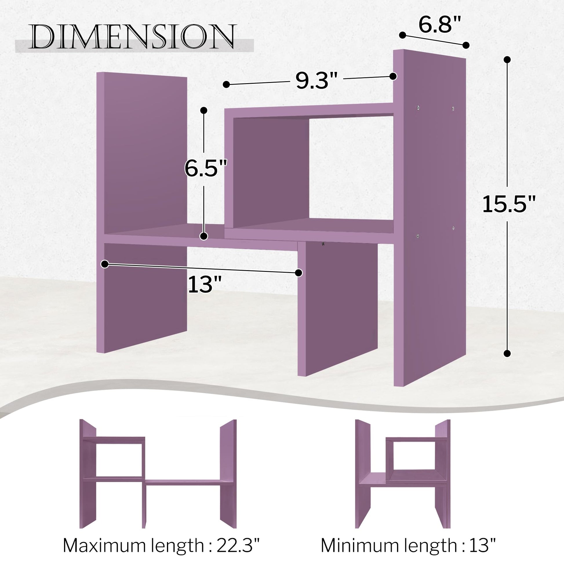 Jerry & Maggie Desktop Organizer Office Storage Rack Adjustable Wood Display Shelf Birthday Gifts