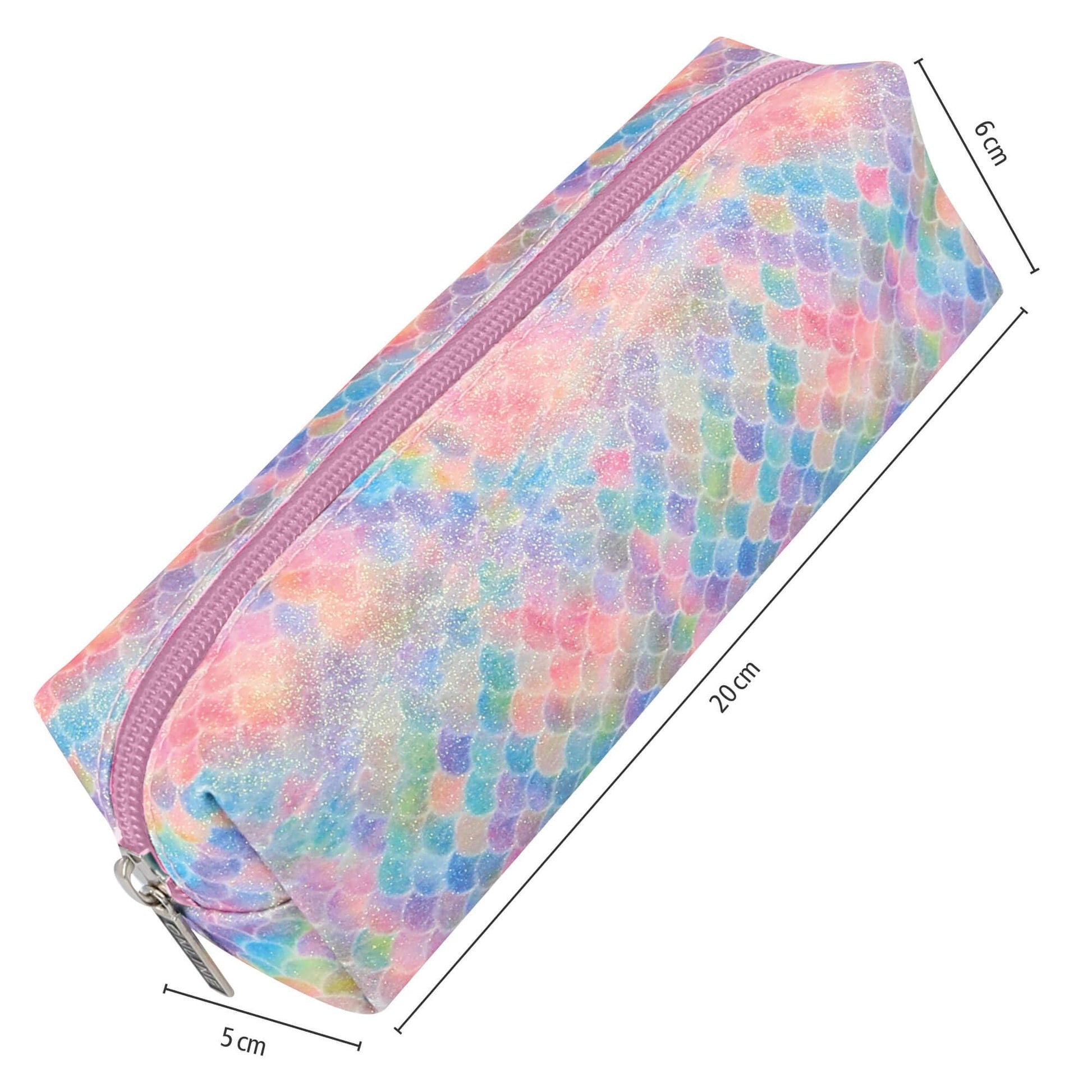 ONLINE Pencil Case Mermaid, Large Capacity Storage Bag, Box with Zipper, Sparkling Pen case for