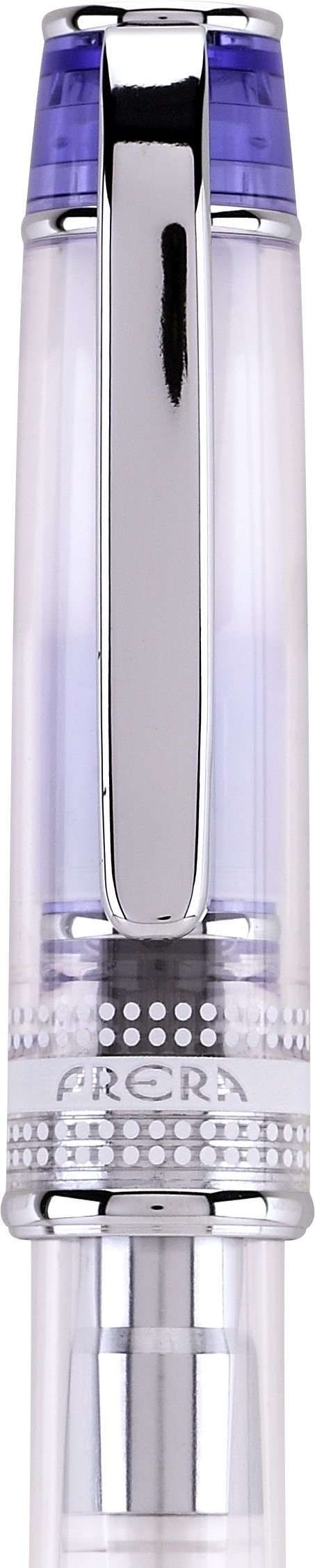 PILOT Prera Fountain Pen, Clear Barrel with Blue/Silver Accents, Medium Nib (60821)