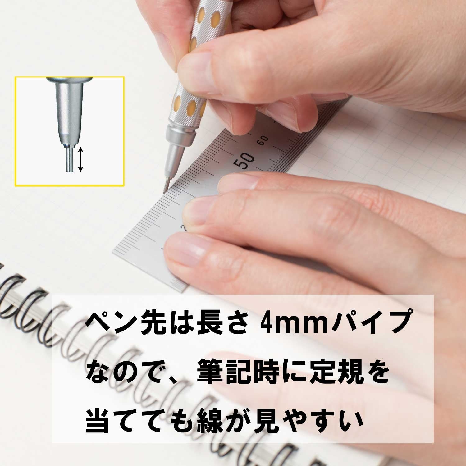 Pentel Packaged Graph Gear 1000 Automatic Drafting Pencil, 0.9mm, Yellow Accents (XPG1019)
