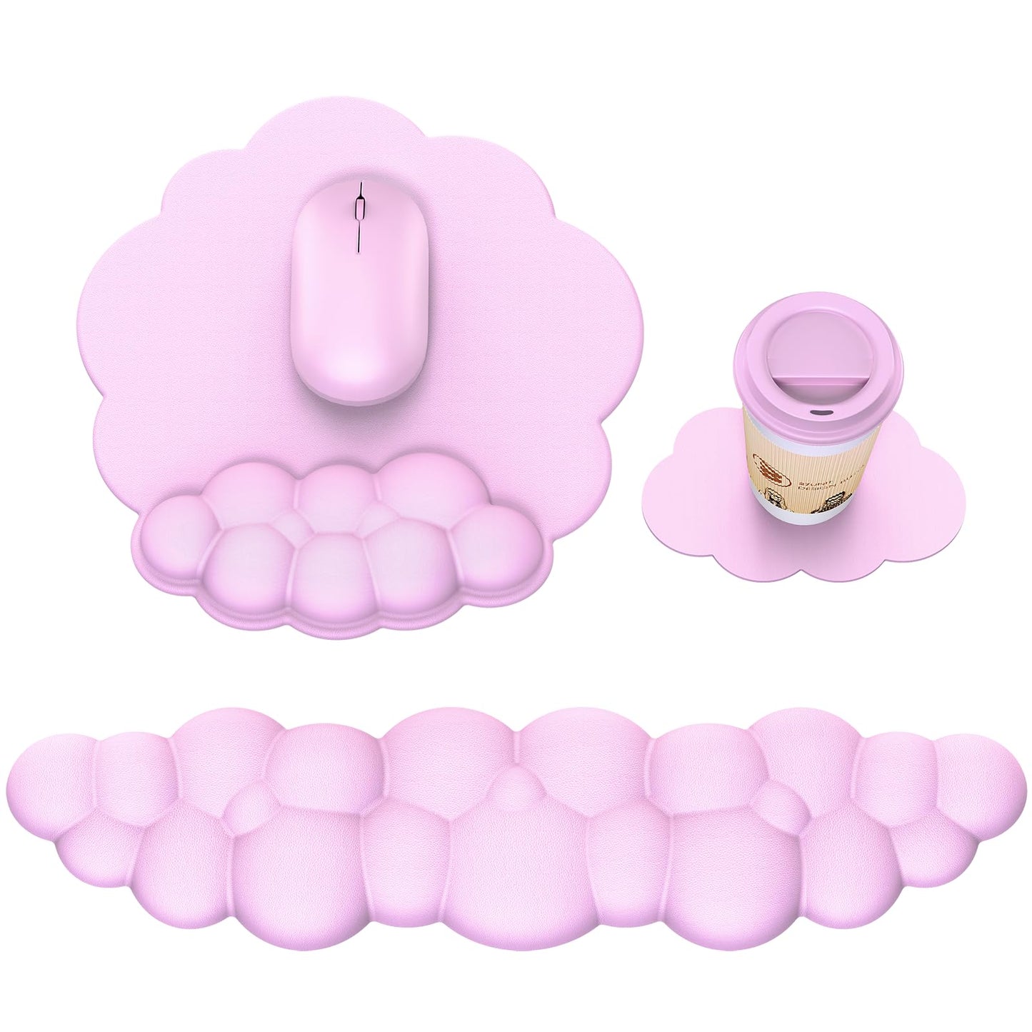 MOKURU Cloud Mouse Pad with Wrist Rest, Cloud Keyboard Wrist Rest, Mouse Pad Wrist Support