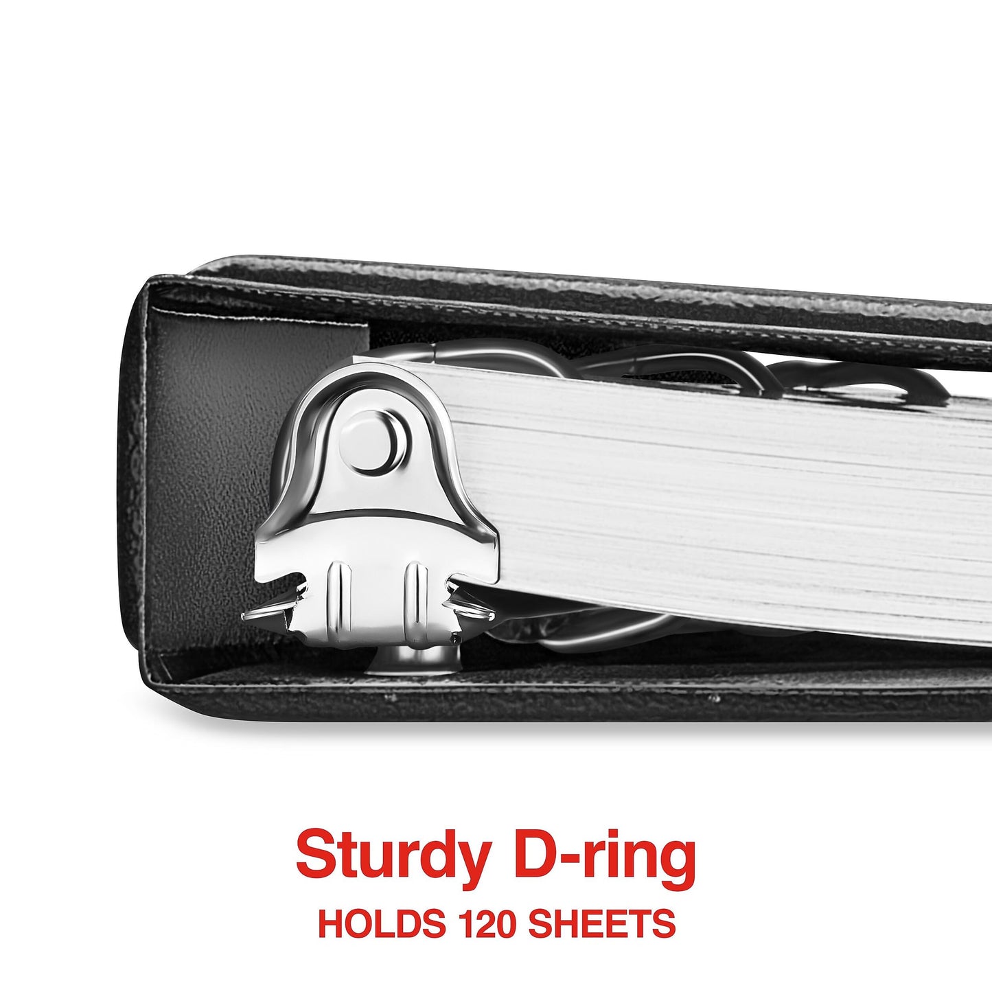 Staples 1/2" 3-Ring View Binder, D-Ring, Black, 4/Pack