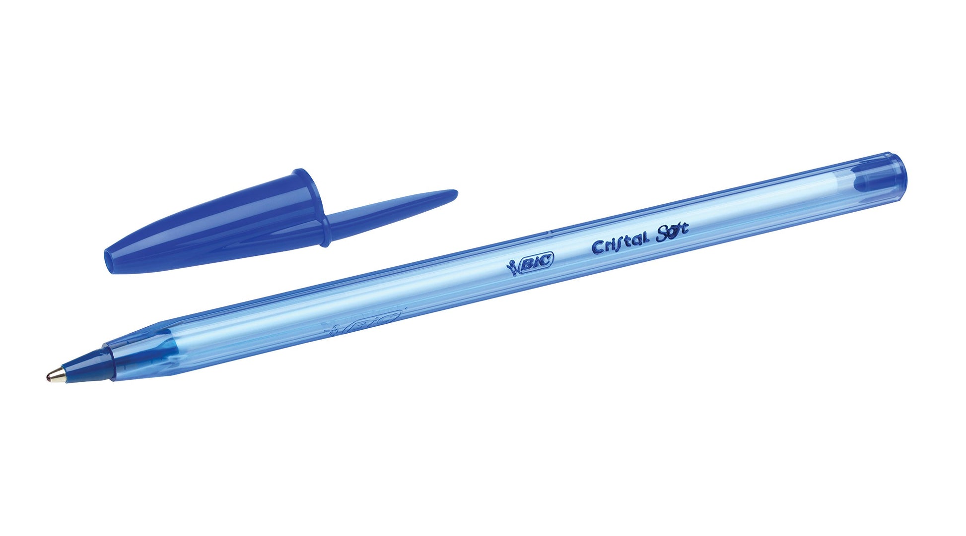 BIC cristal soft Ballpoint Pens - 0.4 mm-Blue-Pack of 4-a
