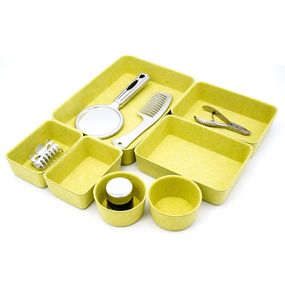 Welaxy Drawer organizers tray Felt storage bins office Desk dividers Morandi Colors Shallow Box