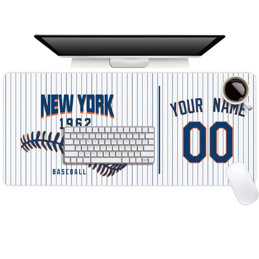 New York Mouse Pad Custom Any Name and Number Personalized Desk Pad for Men Women Youth Gifts